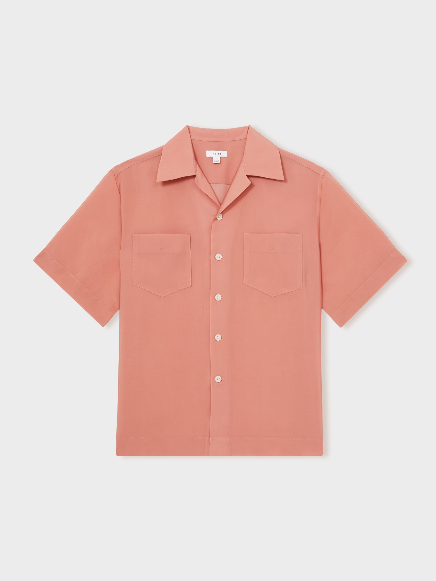 Organza Twin-Pocket Oversize Shirt in Dusty Rose