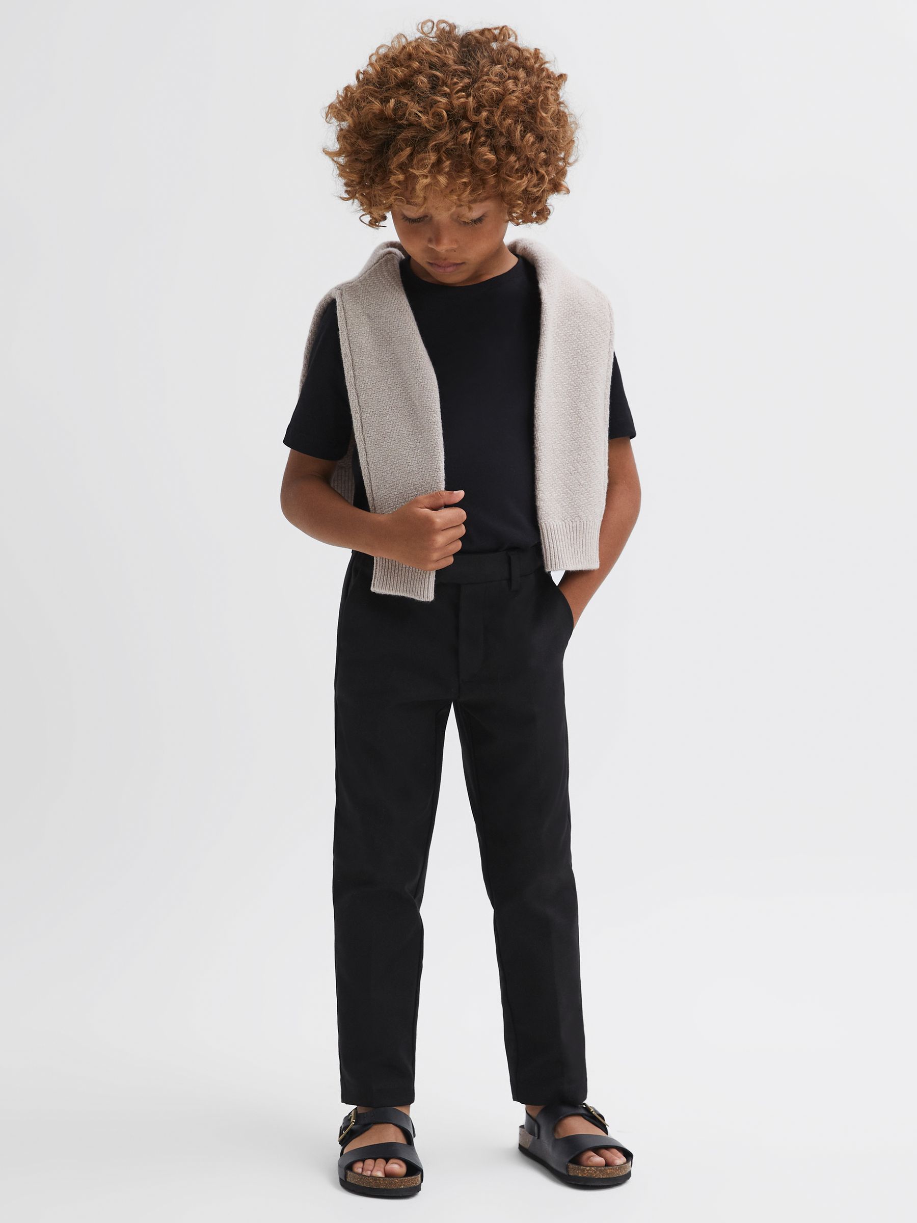 9-14 yrs Slim Fit Chinos in Black