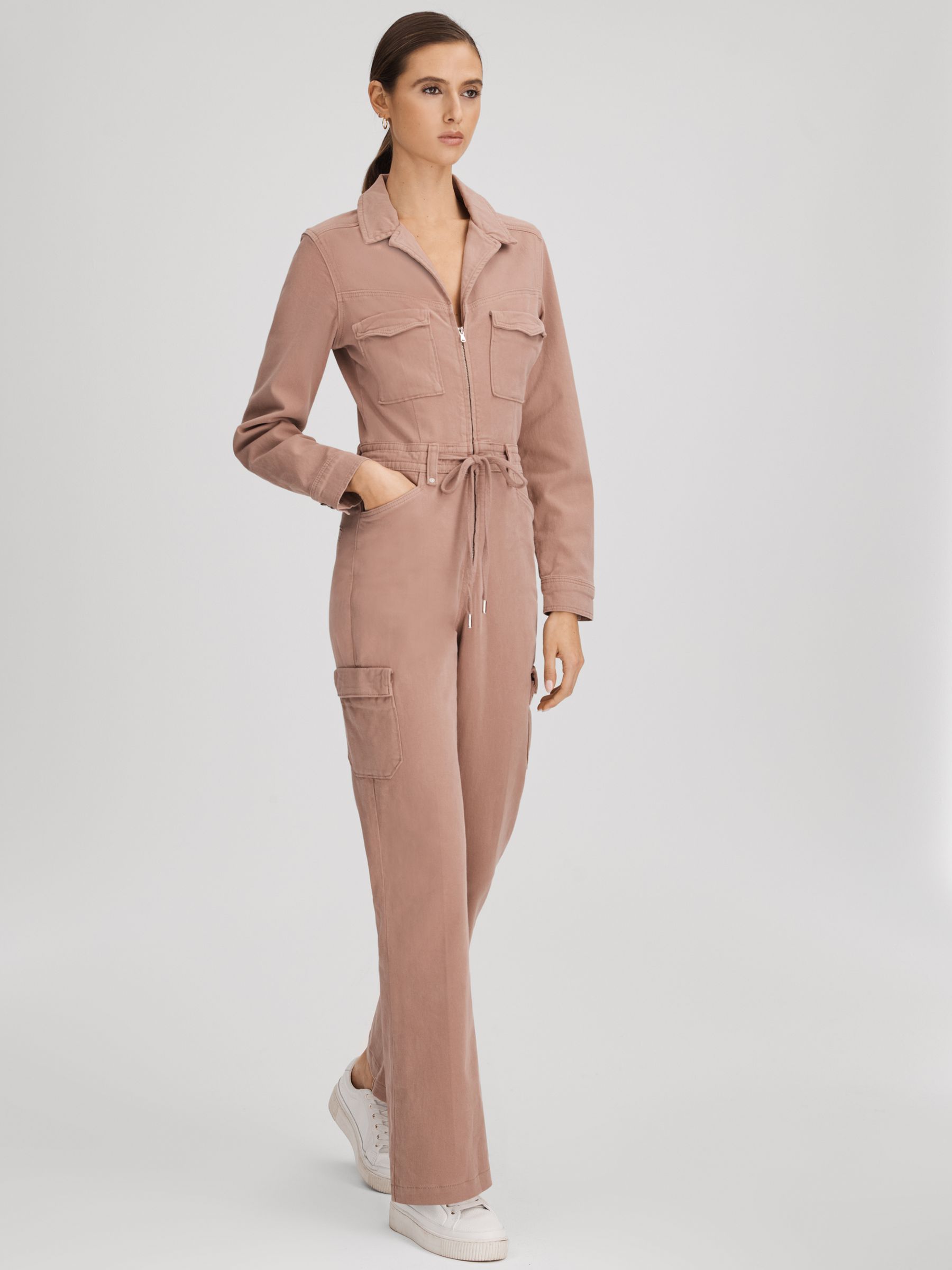 Paige Denim Jumpsuit in Mauve
