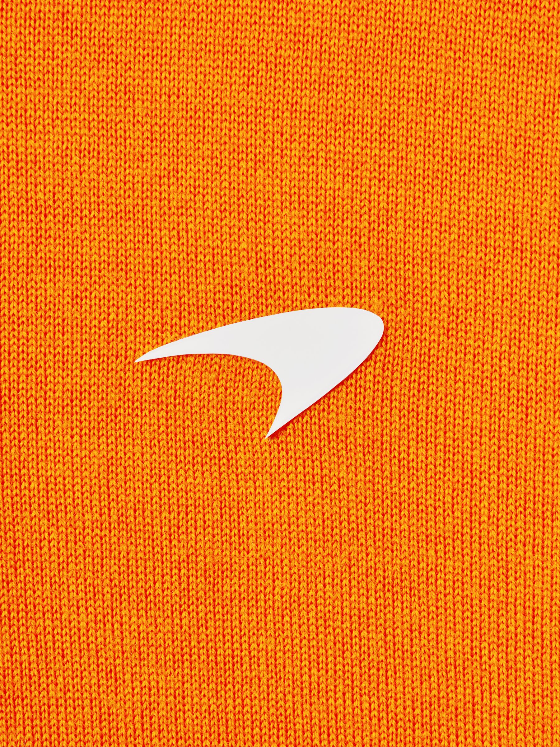 McLaren F1 Merino Half-Zip Funnel Neck Jumper in Papaya