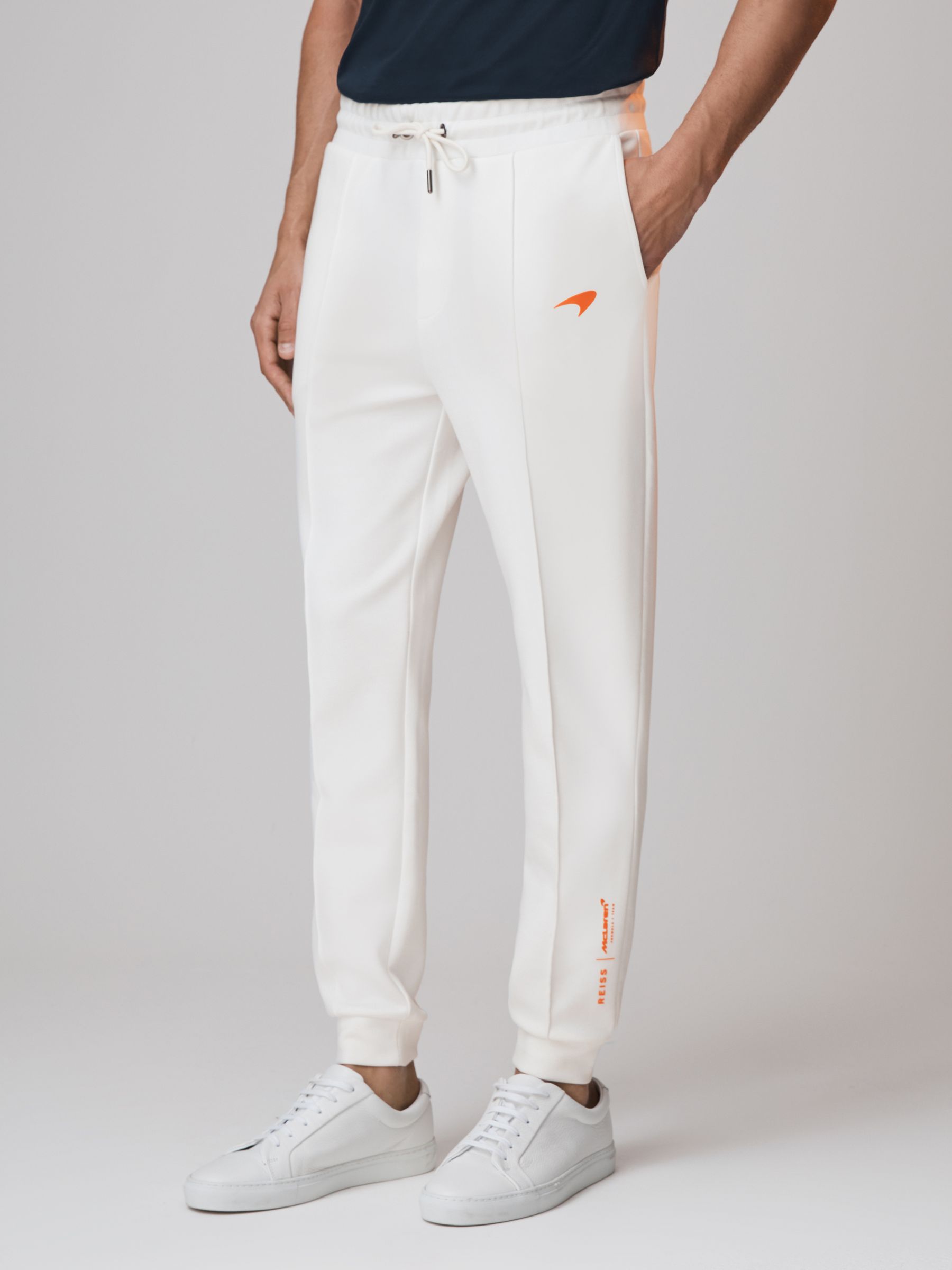 McLaren F1 Interlock Jersey Drawstring Joggers in White