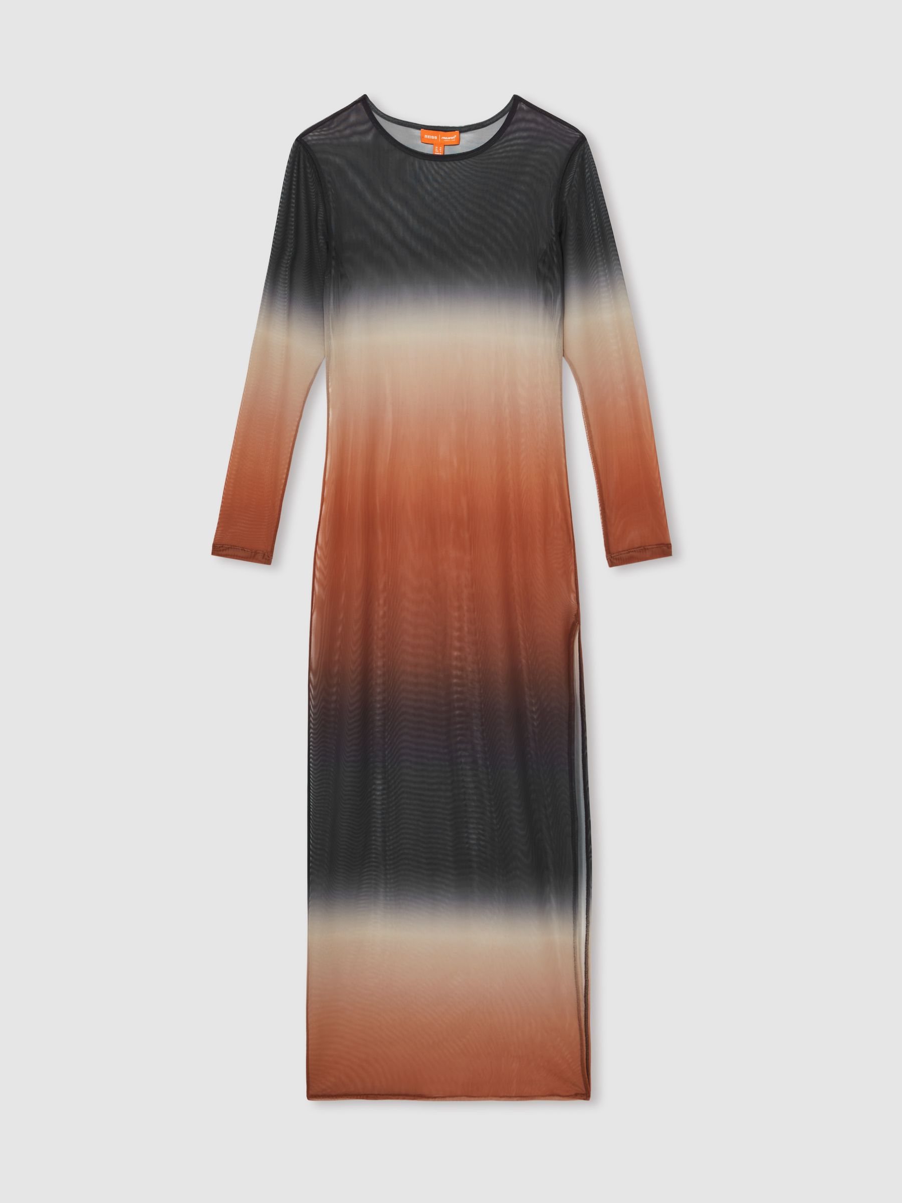 McLaren F1 Team Ombré Mesh Maxi Dress in Multi