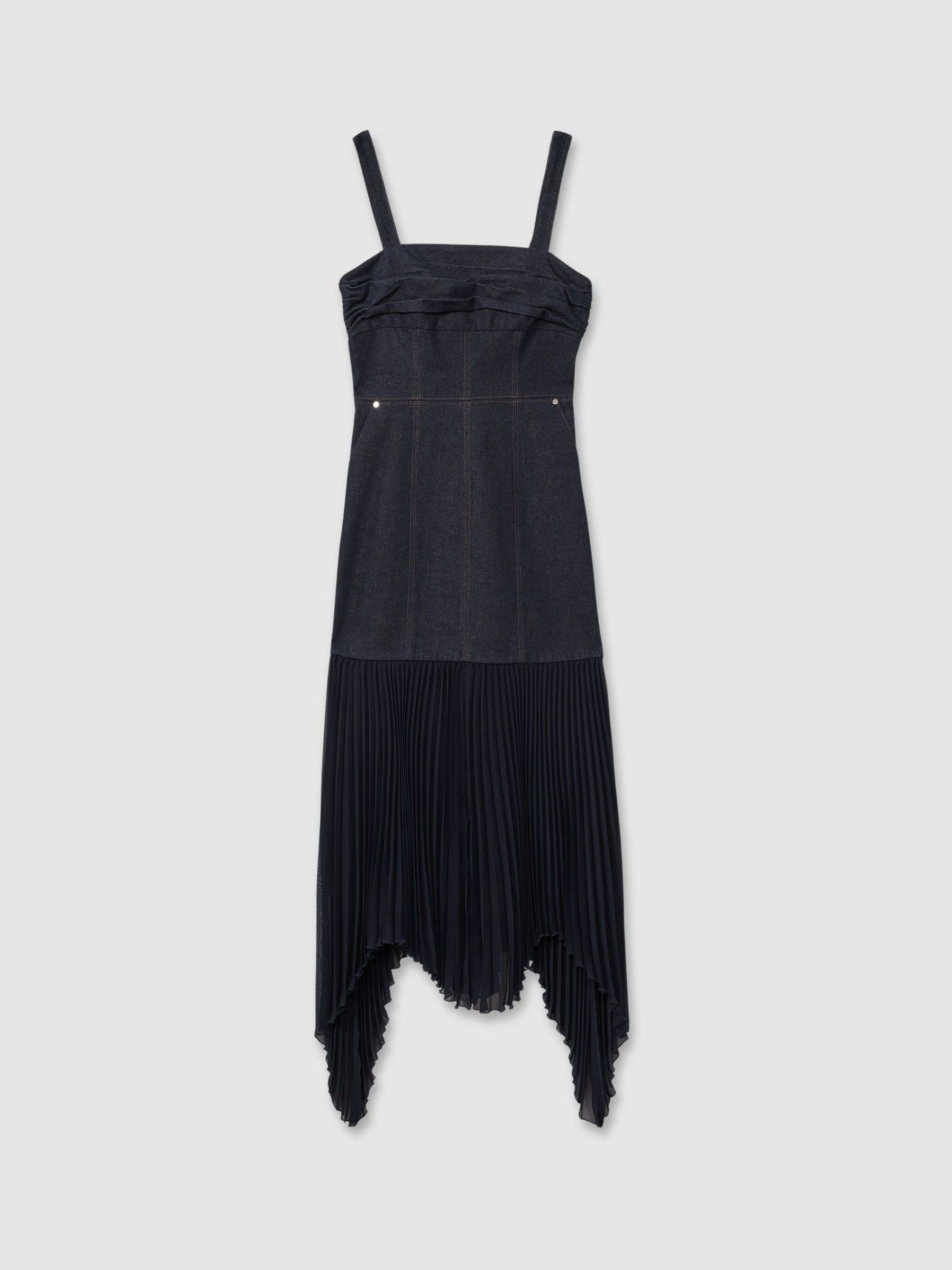 Amur Hybrid Denim Maxi Dress in Indigo