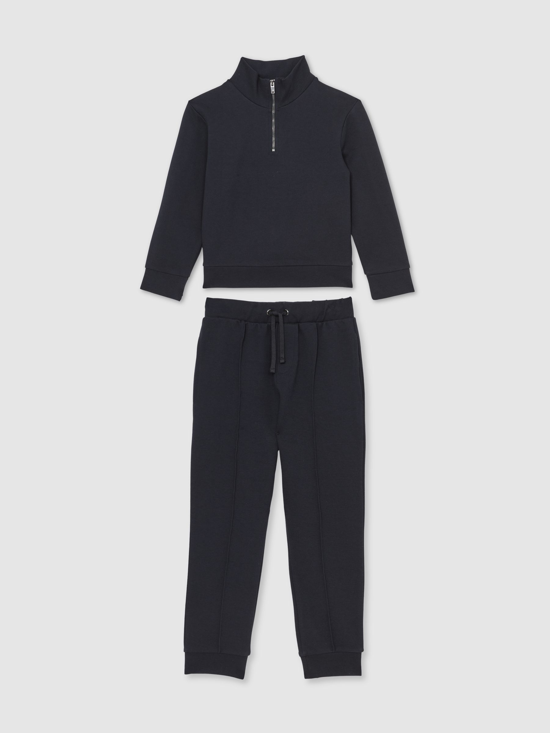 3-9 yrs Interlock Sweatshirt and Trousers Set in Navy Blue