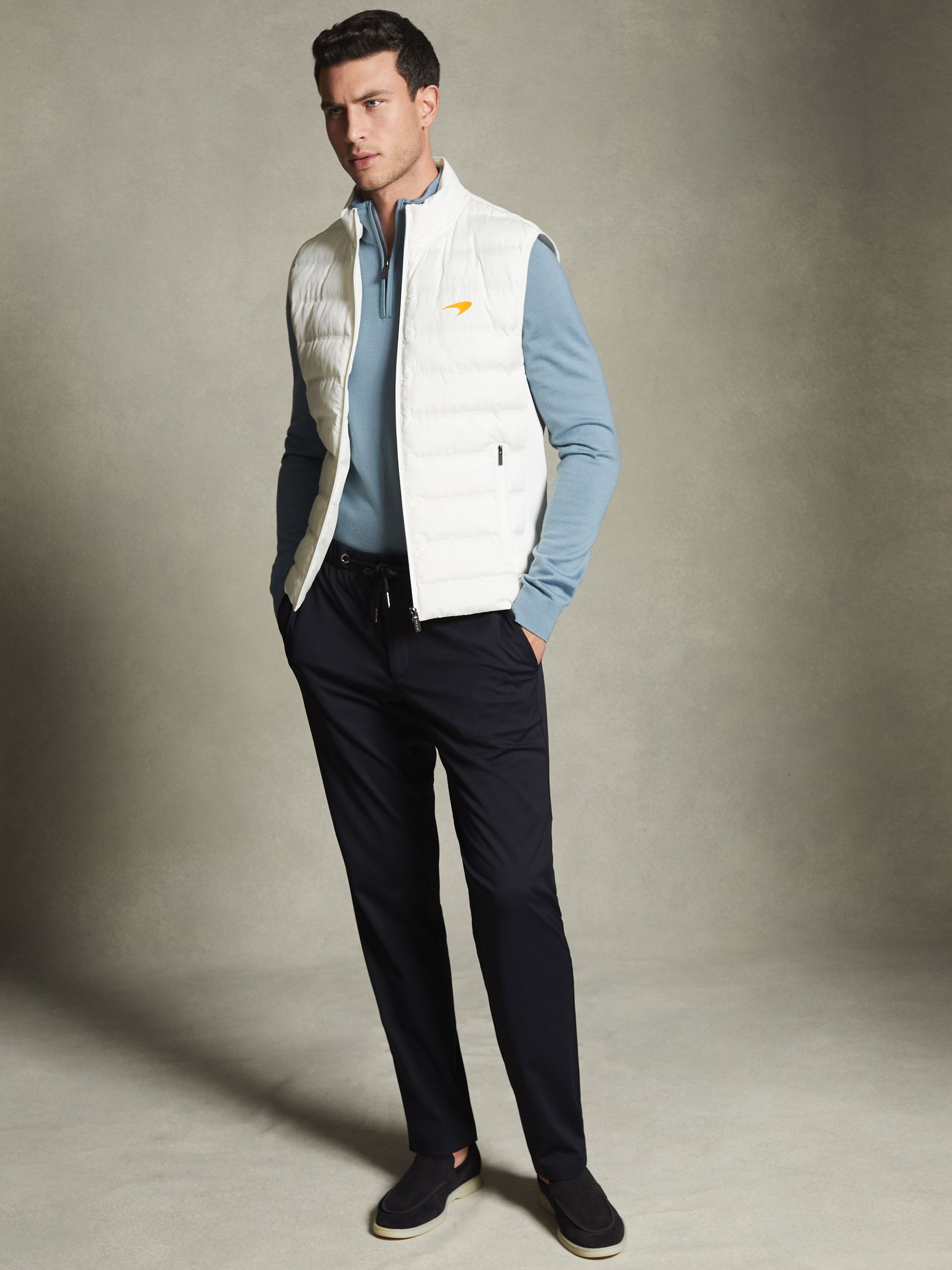 McLaren F1 Hybrid Quilt and Knit Gilet in White