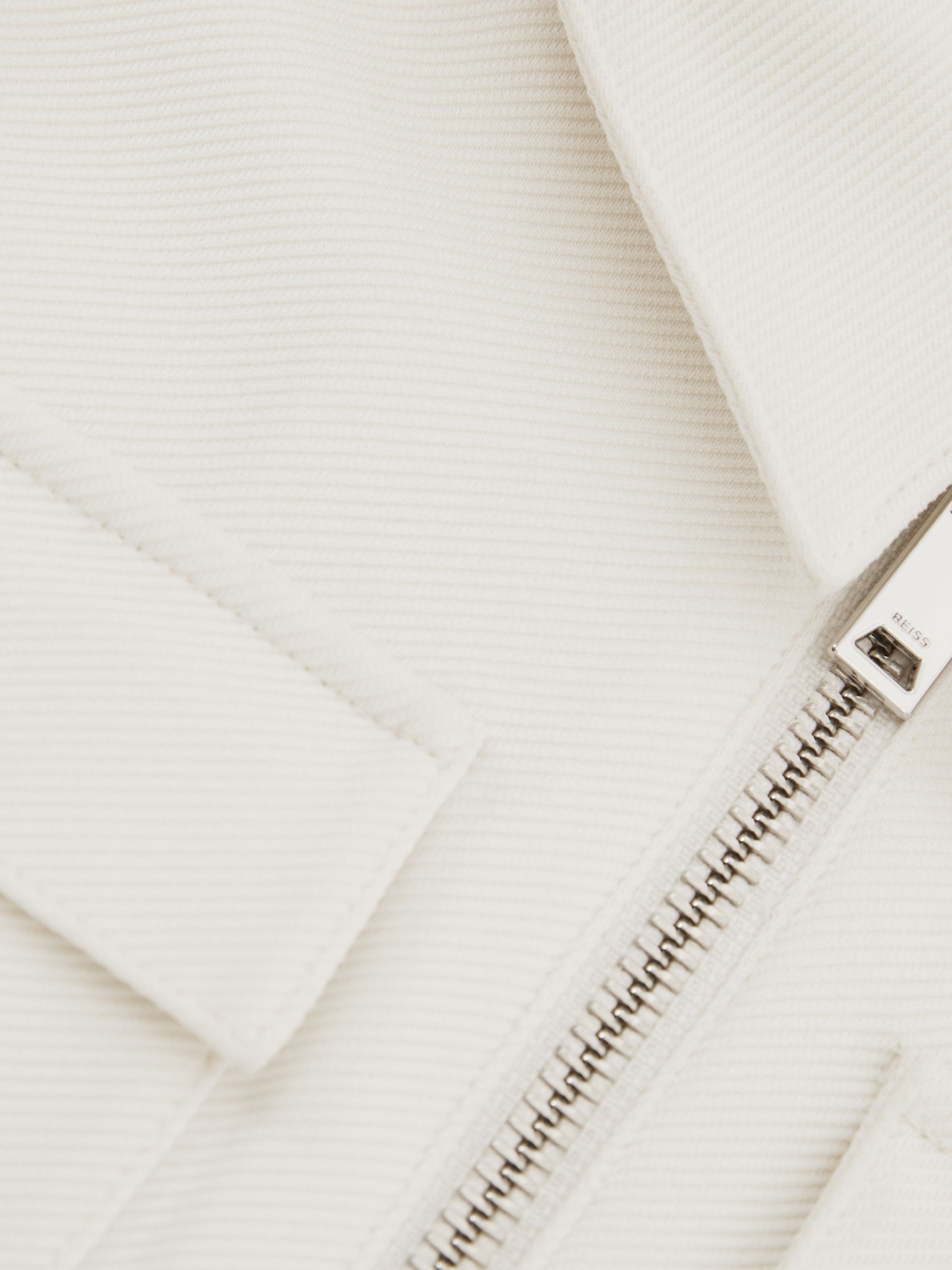 3-9 yrs Twill Zip-Front Jacket in Off White