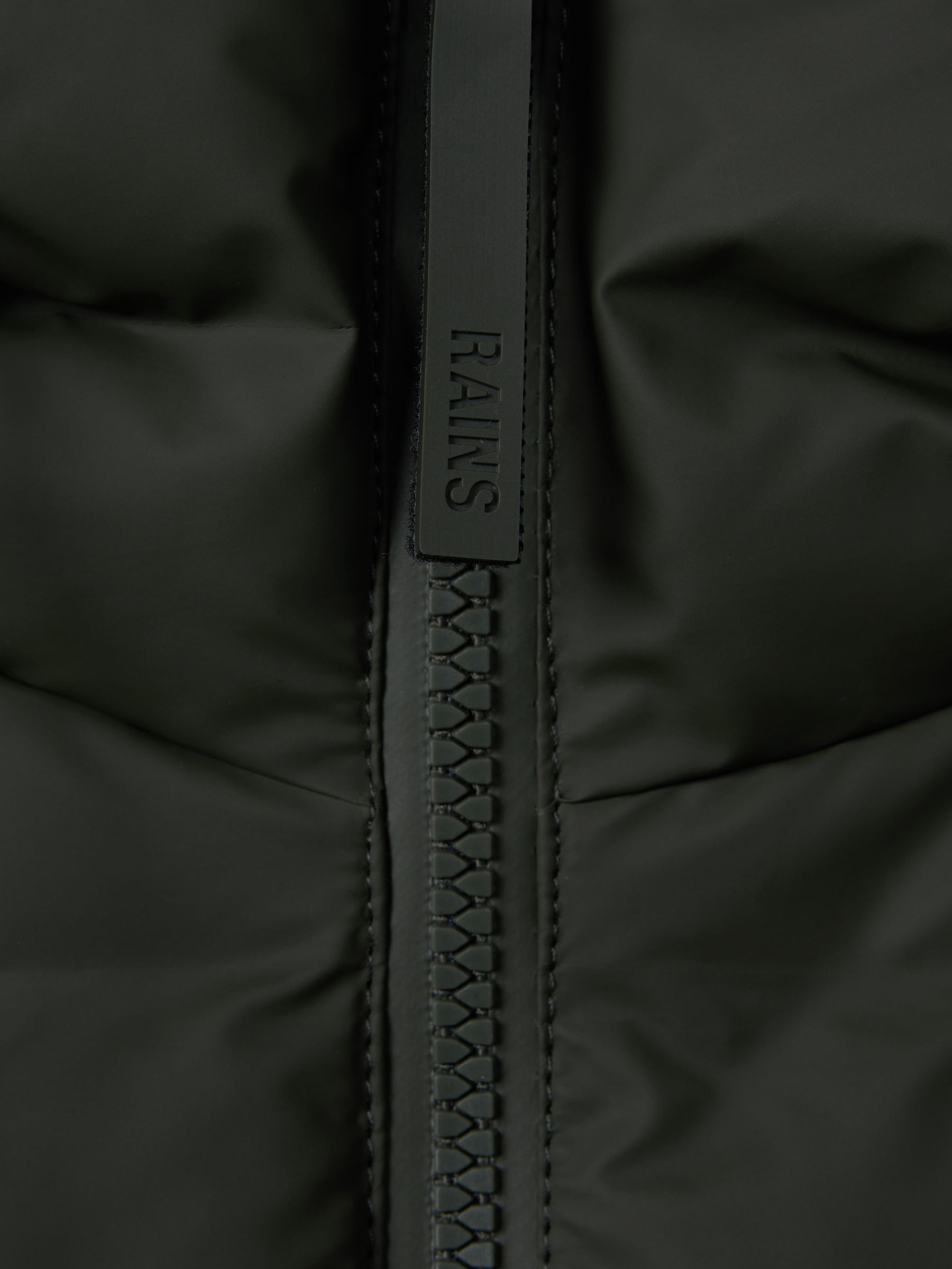 Rains Hooded Puffer Jacket in Green