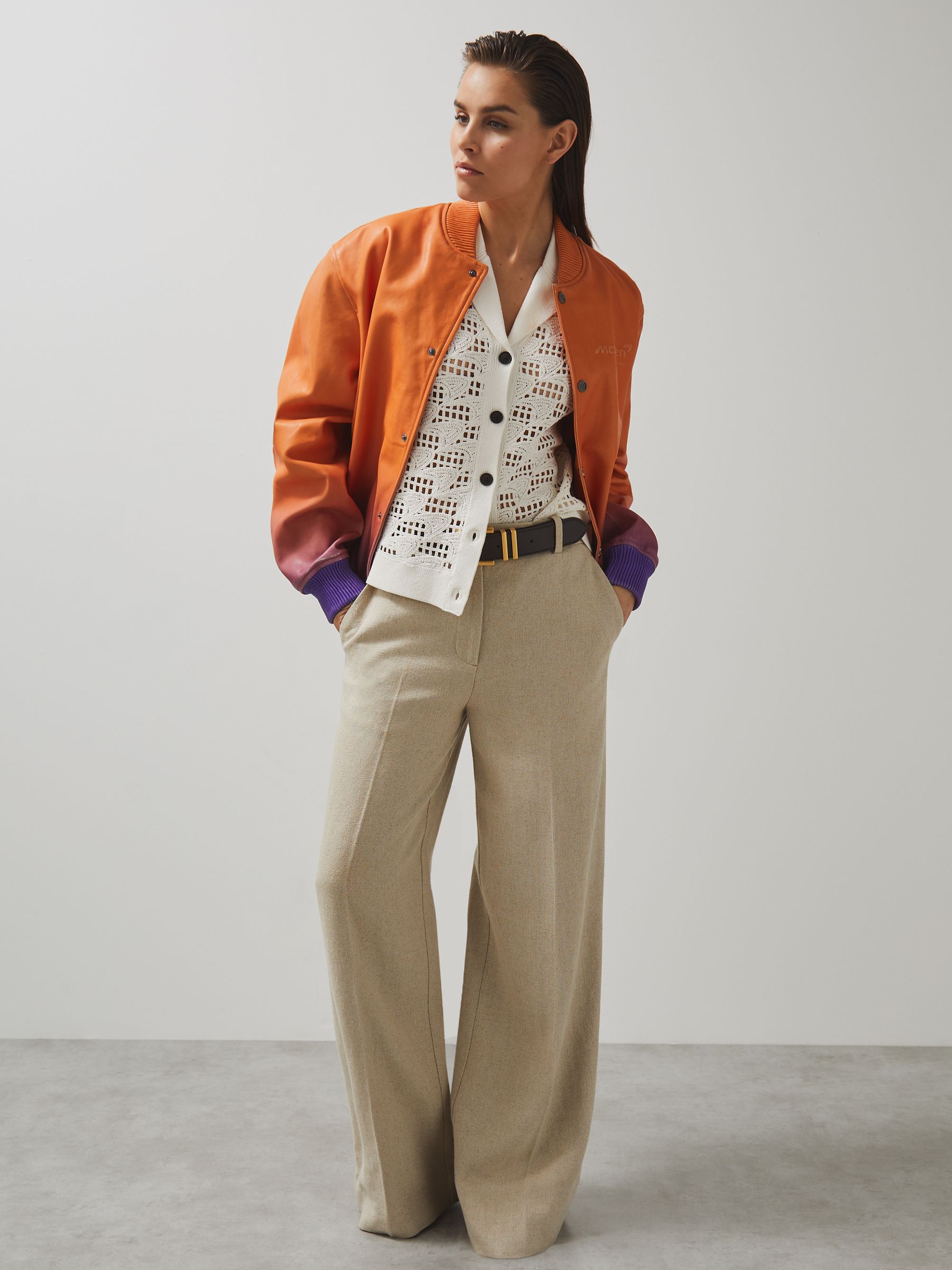 McLaren F1 Team Speedmark Crochet Shirt in White