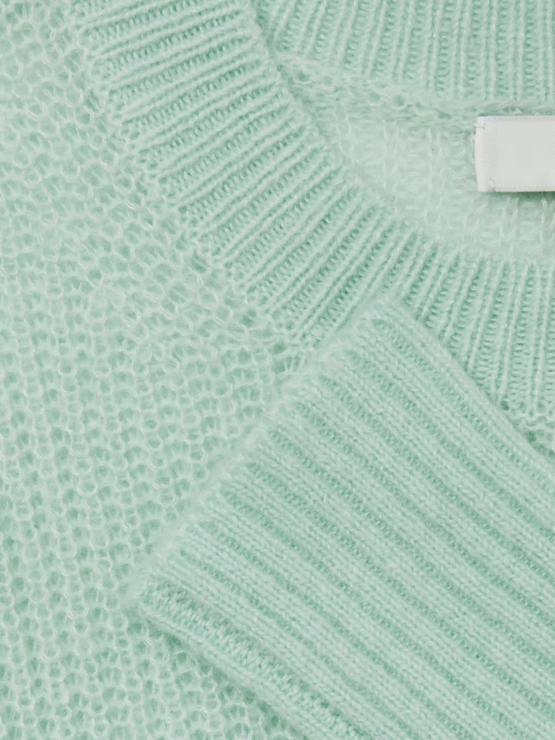4-9 yrs Rib-Knit Jumper With Wool and Alpaca in Aqua