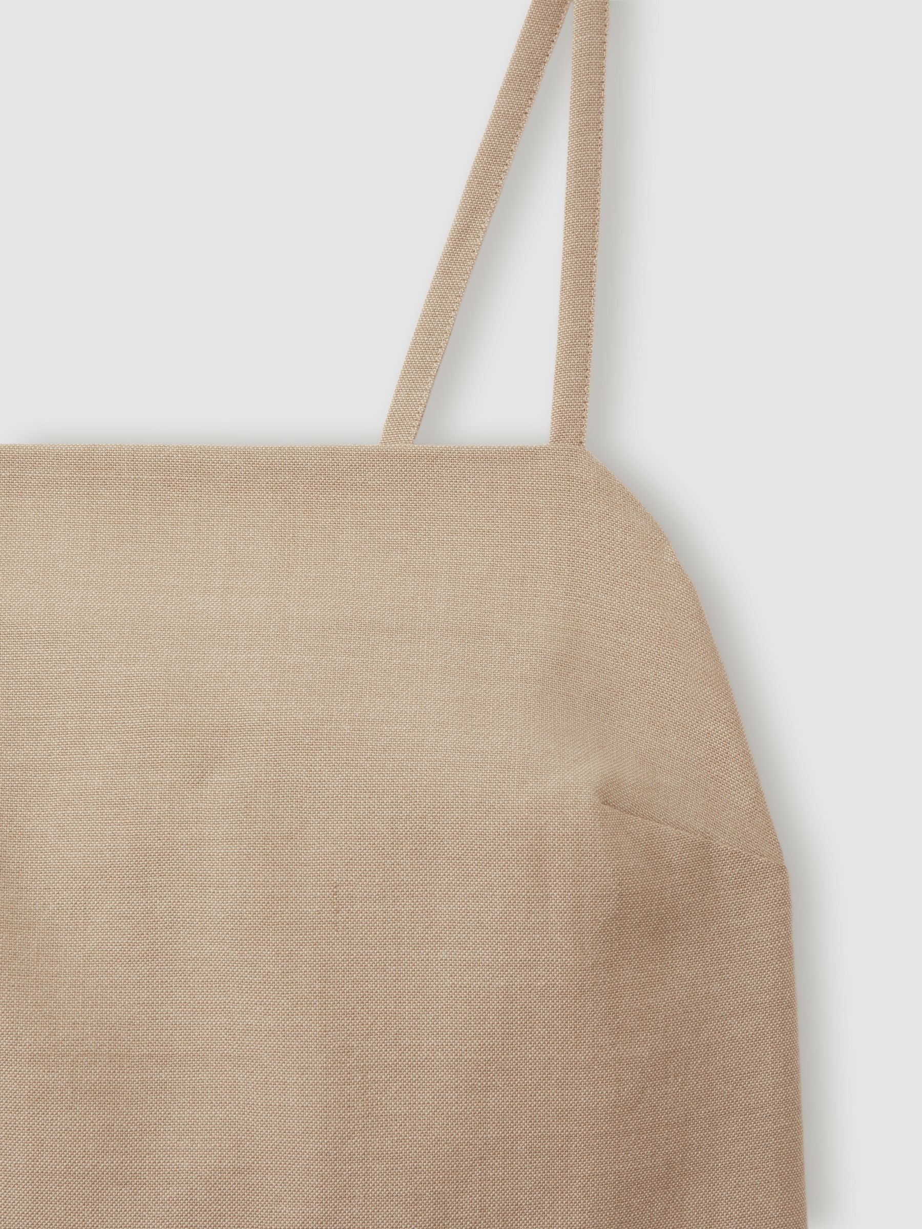 Wool Strappy Tie-Back Top in Neutral