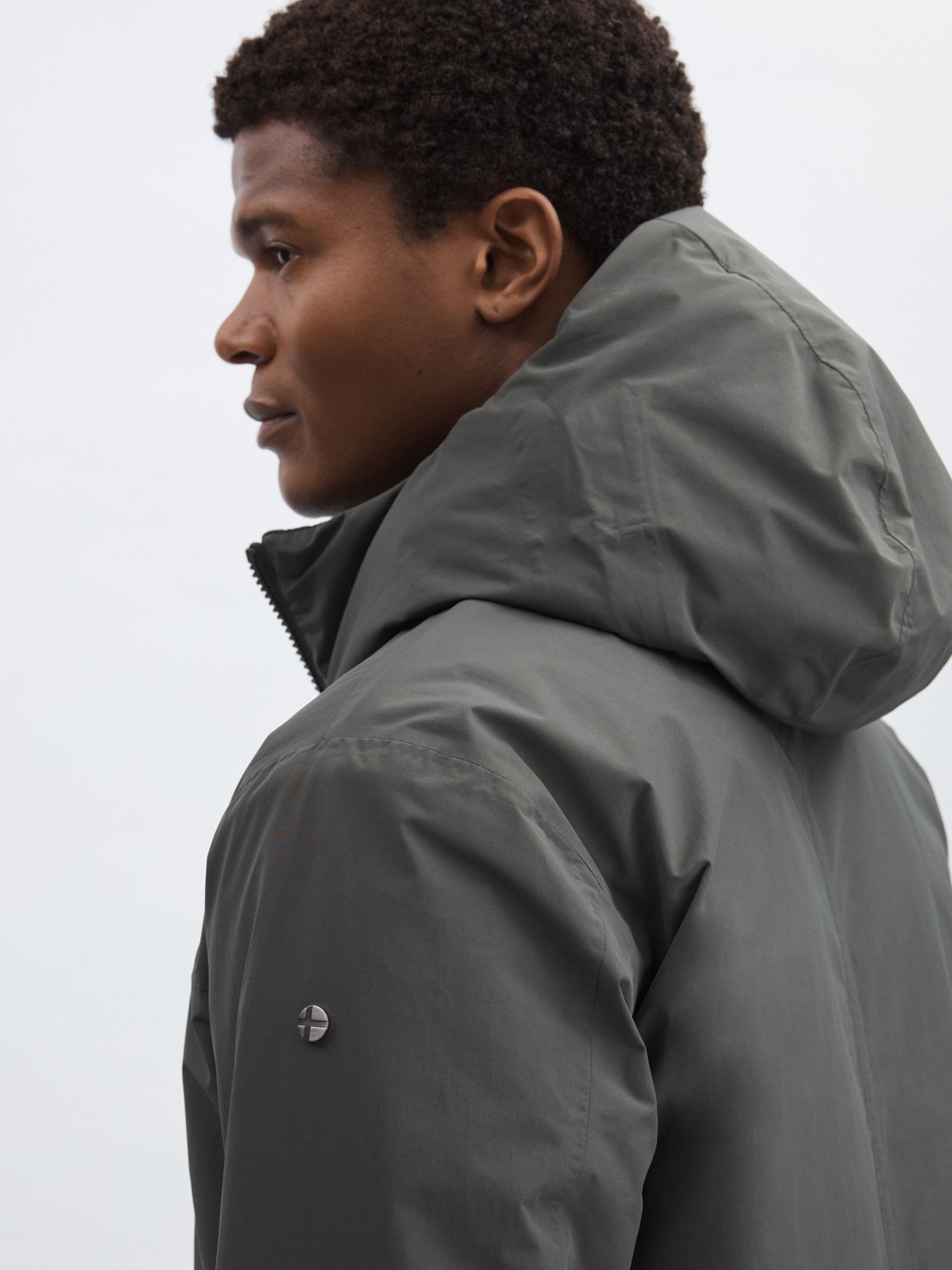 Scandinavian Edition Hooded Padded Parka in Dark Olive