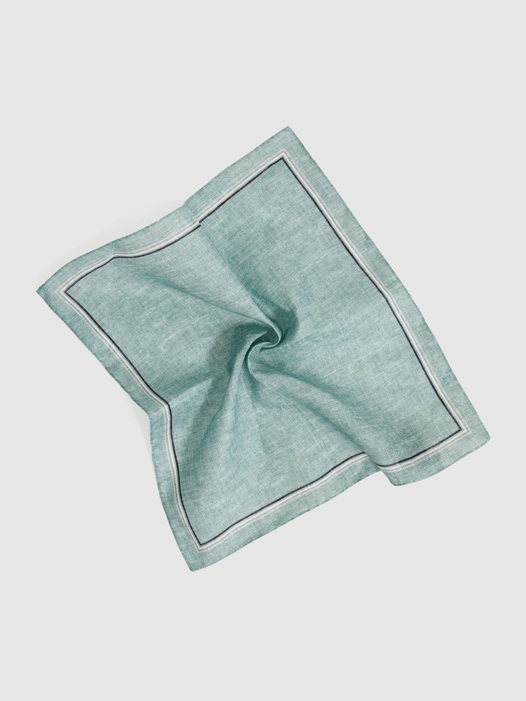 Linen Pocket Square in Soft Sage
