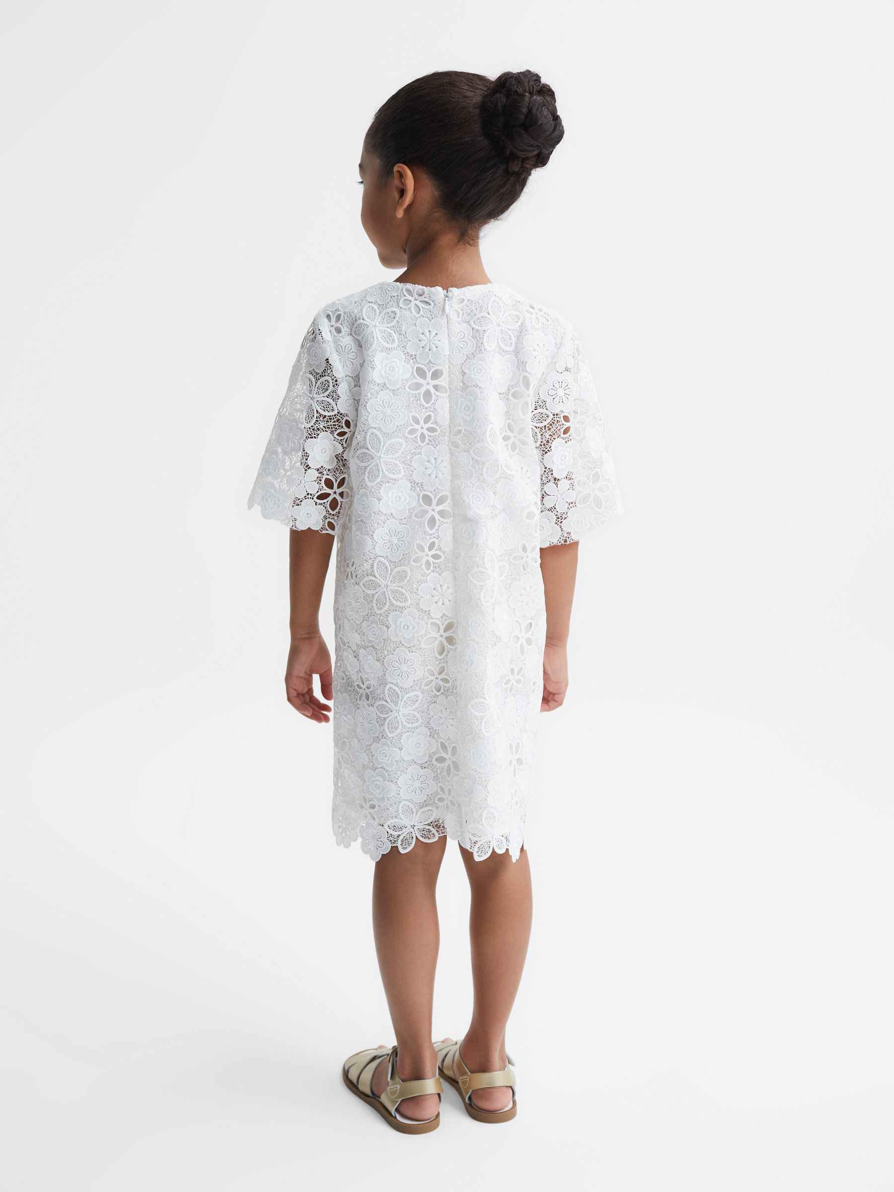 9-12 yrs Lace T-Shirt Dress in Ivory
