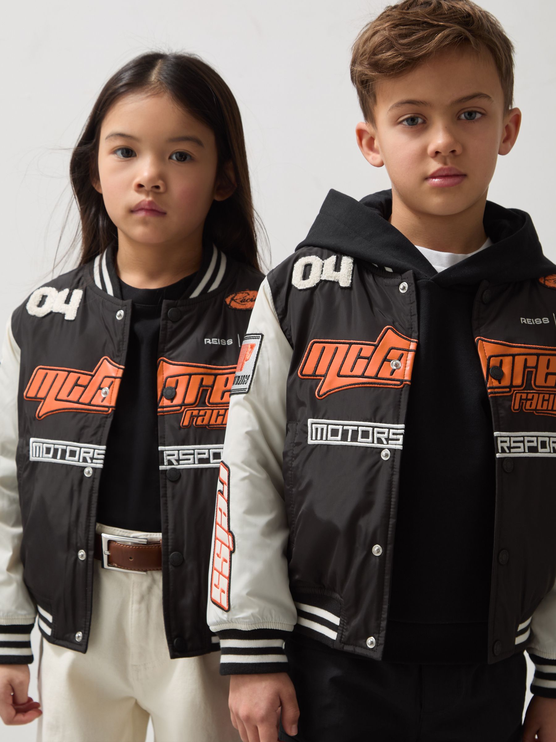3-9 yrs McLaren F1 Team Bomber Jacket Unisex Fit in Black/Off White