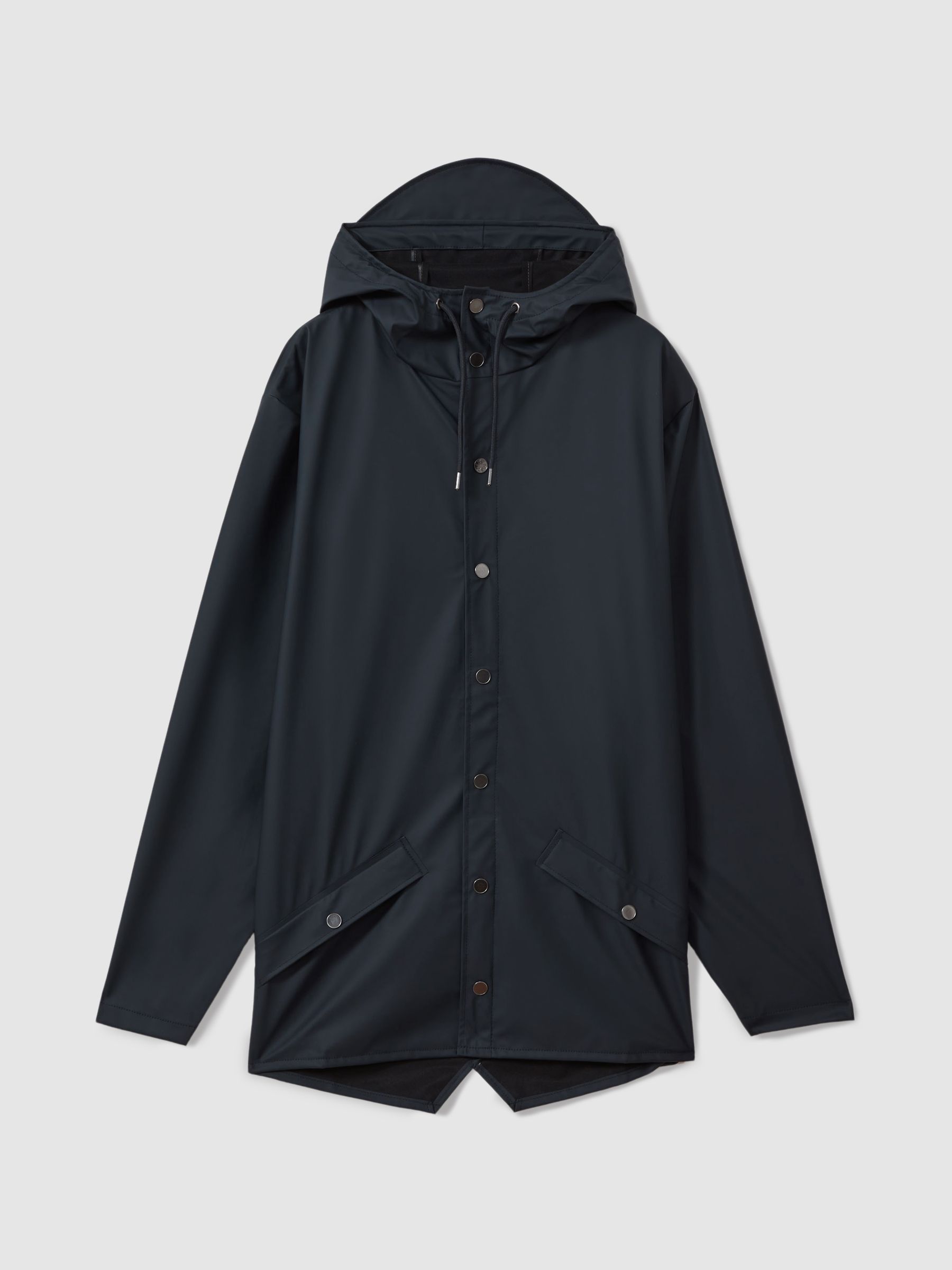 Rains Unisex Hooded Raincoat in Navy
