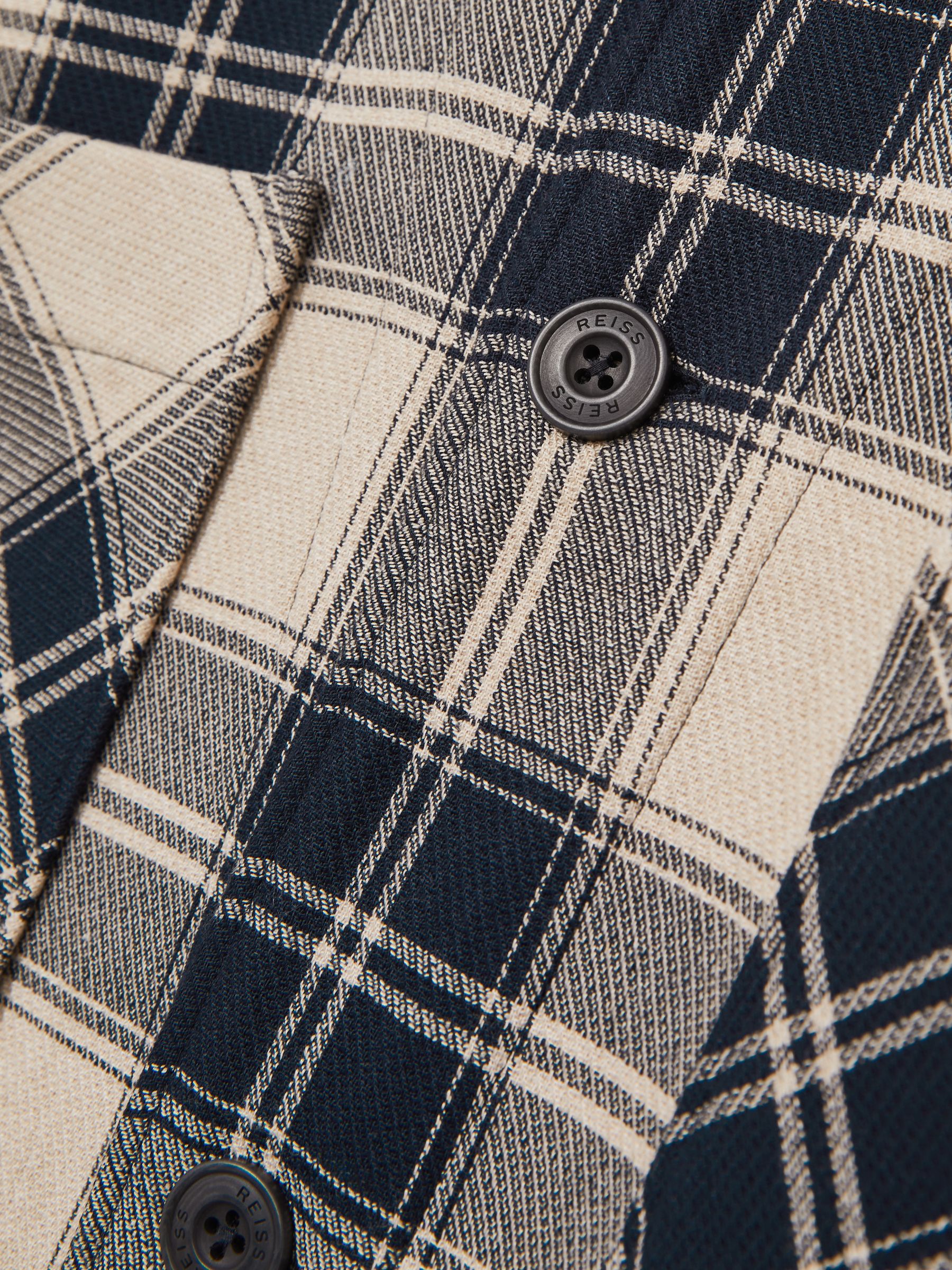 McLaren F1 Team Check Logo Overshirt in Navy/Off White