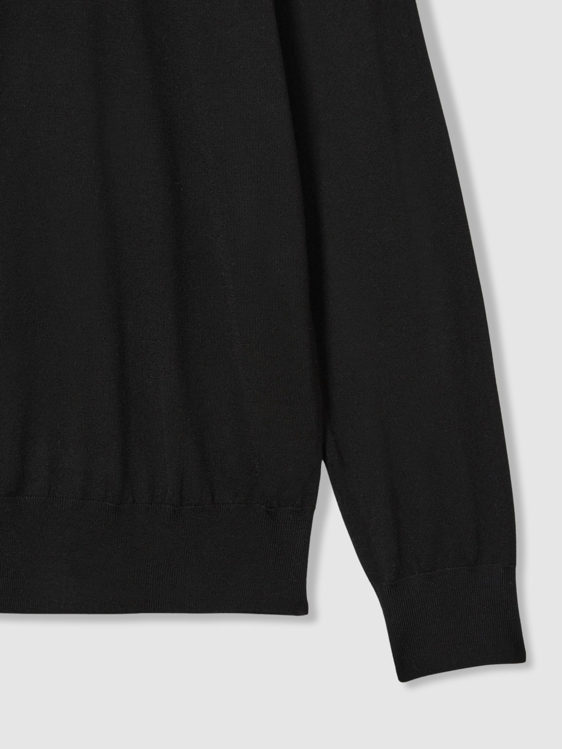 Reiss | Les 100 Ciels Noble-Wool Roll-Neck Jumper in Black