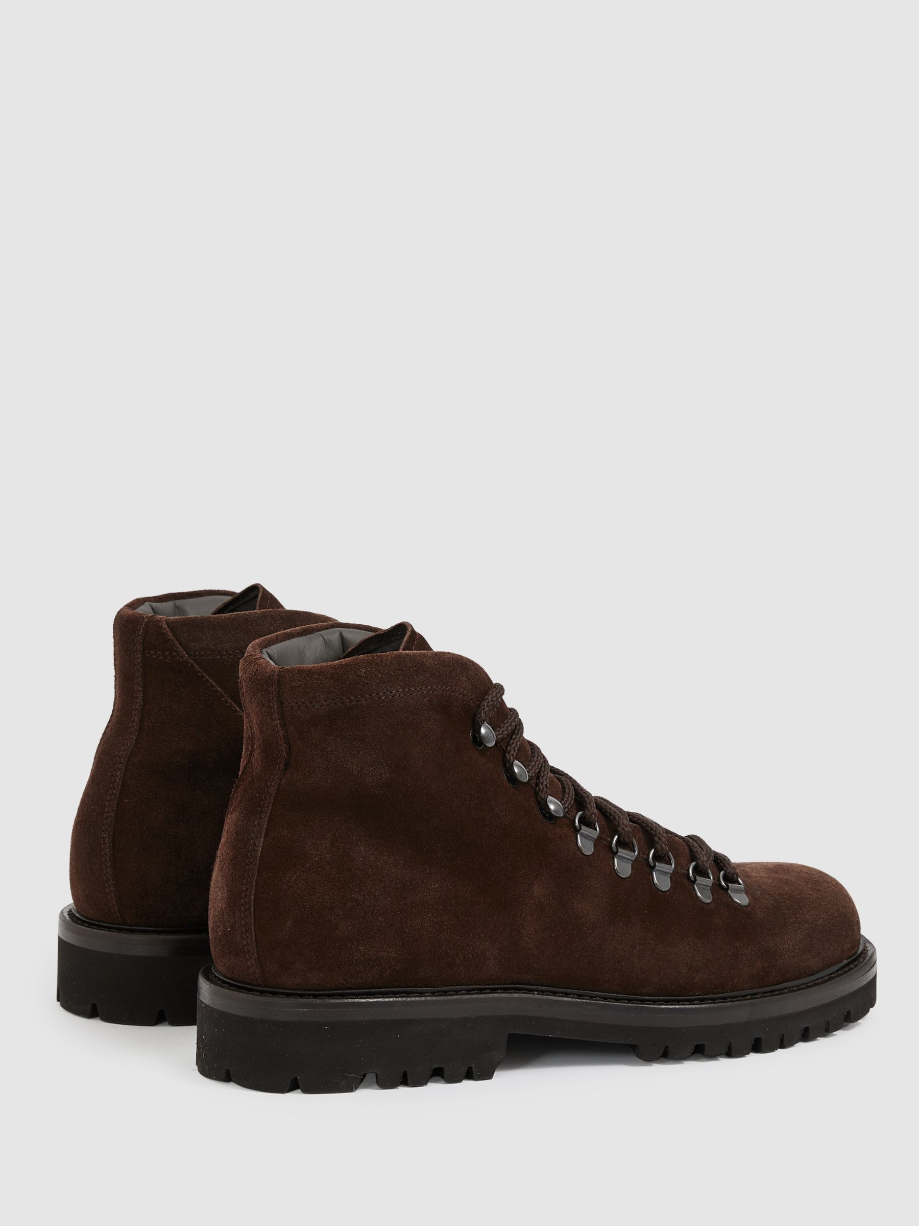 Harrys London Suede Hiking Boots in Dark Brown