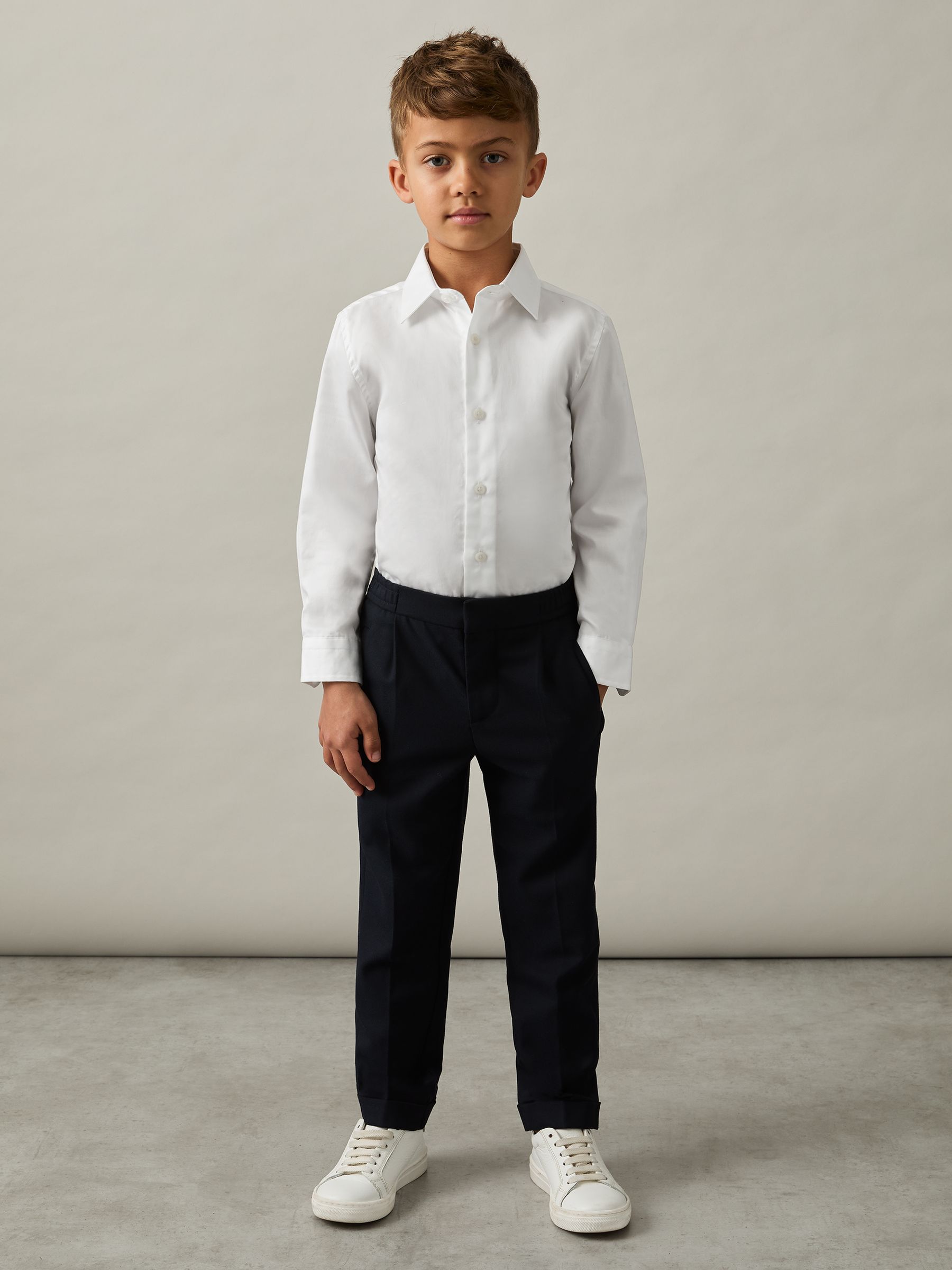 4-9 yrs Slim-Fit Cotton Shirt in White
