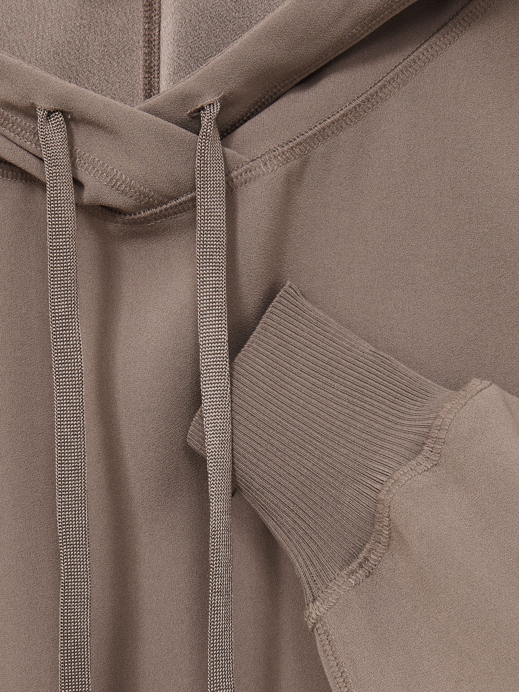 Woven Hooded Top in Mink