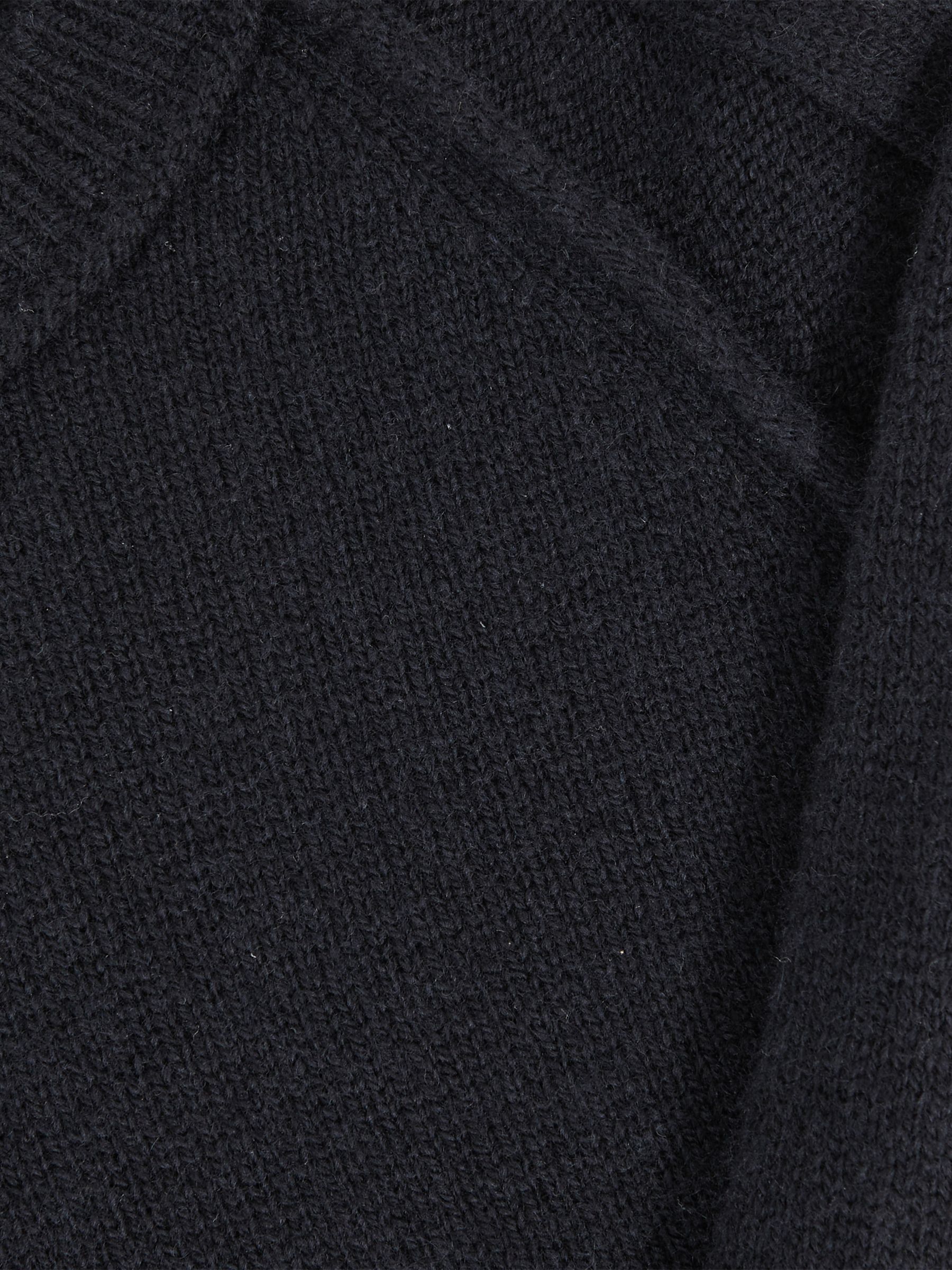 13-14 yrs Wool-Cashmere Reverse-Seam Jumper in Navy