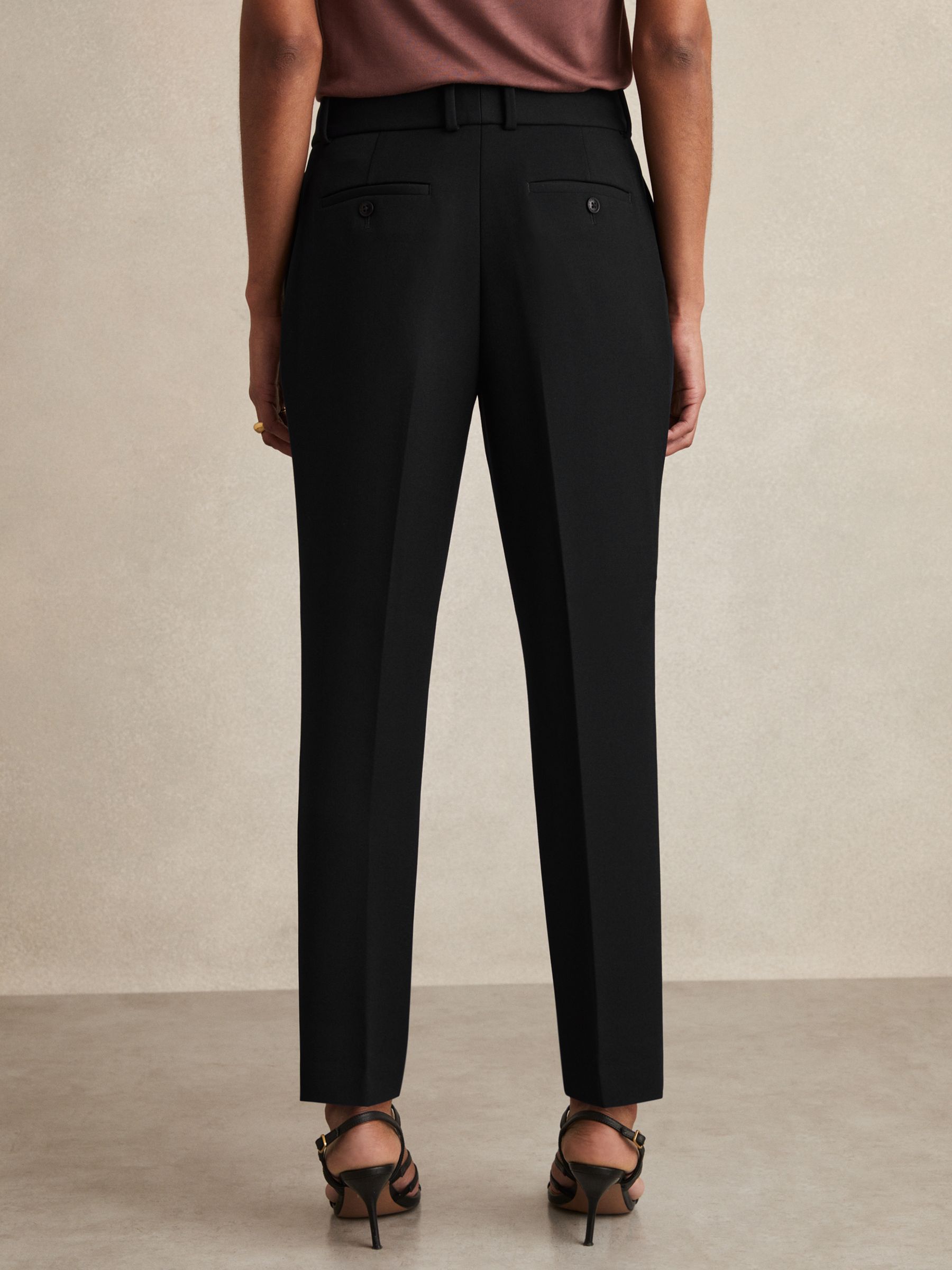 Slim Fit Suit Trousers in Black