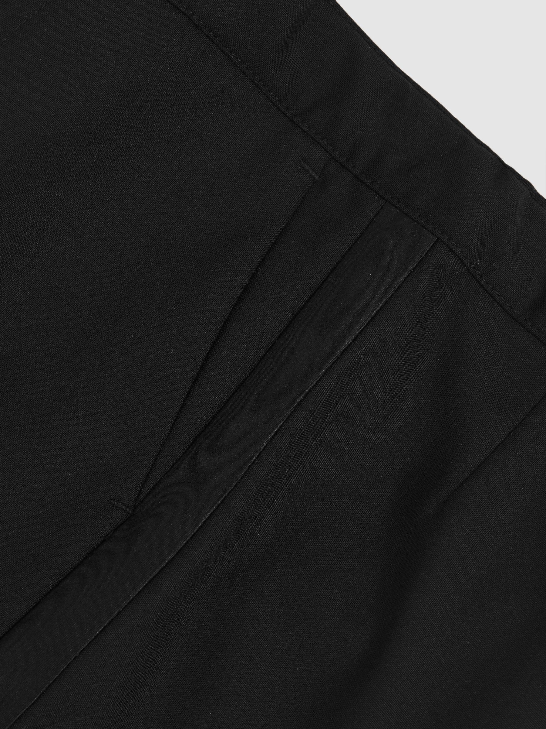 3-9 yrs Tuxedo Satin Stripe Trousers in Black