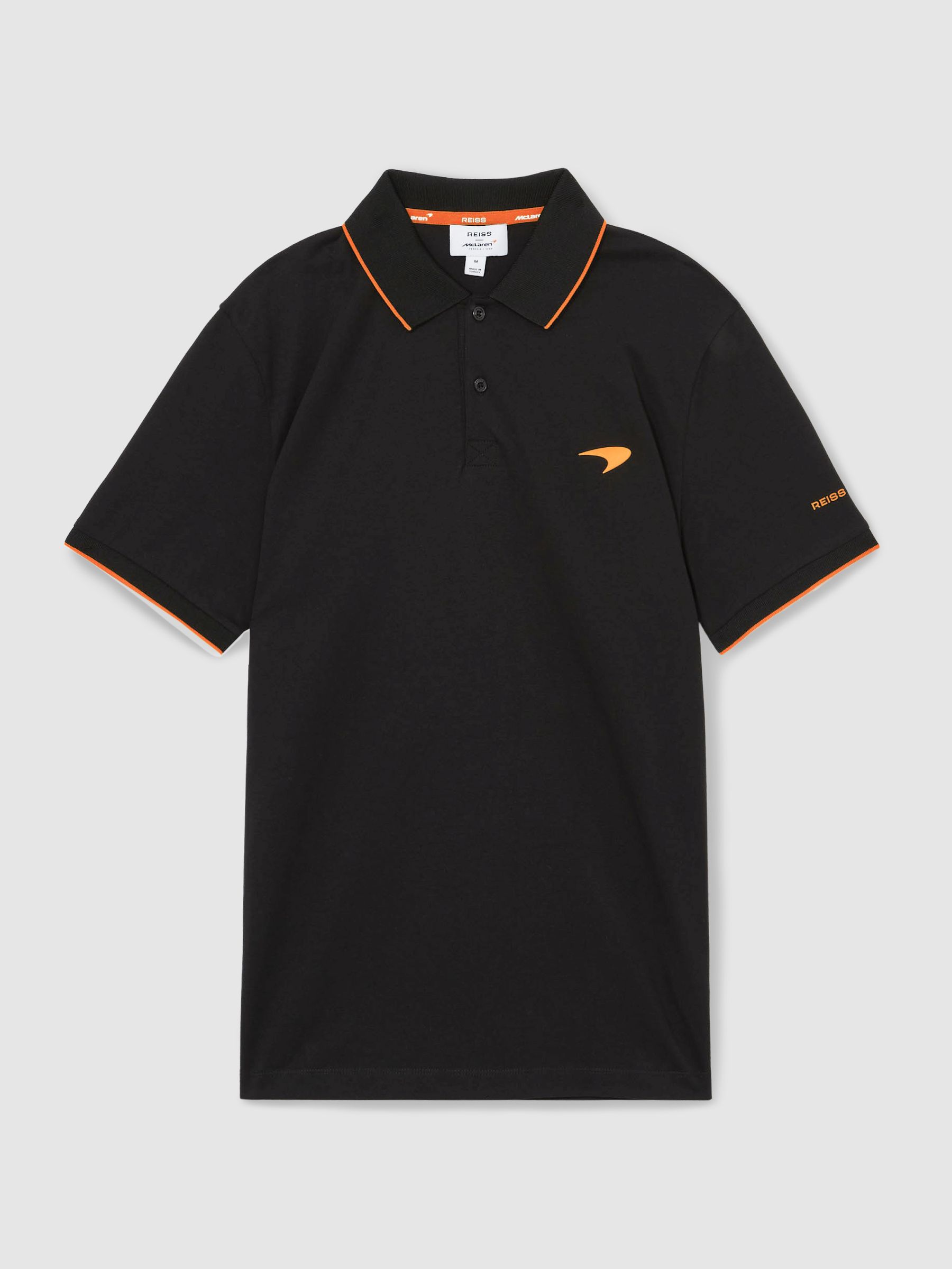 McLaren F1 Team Cotton Polo Shirt in Black