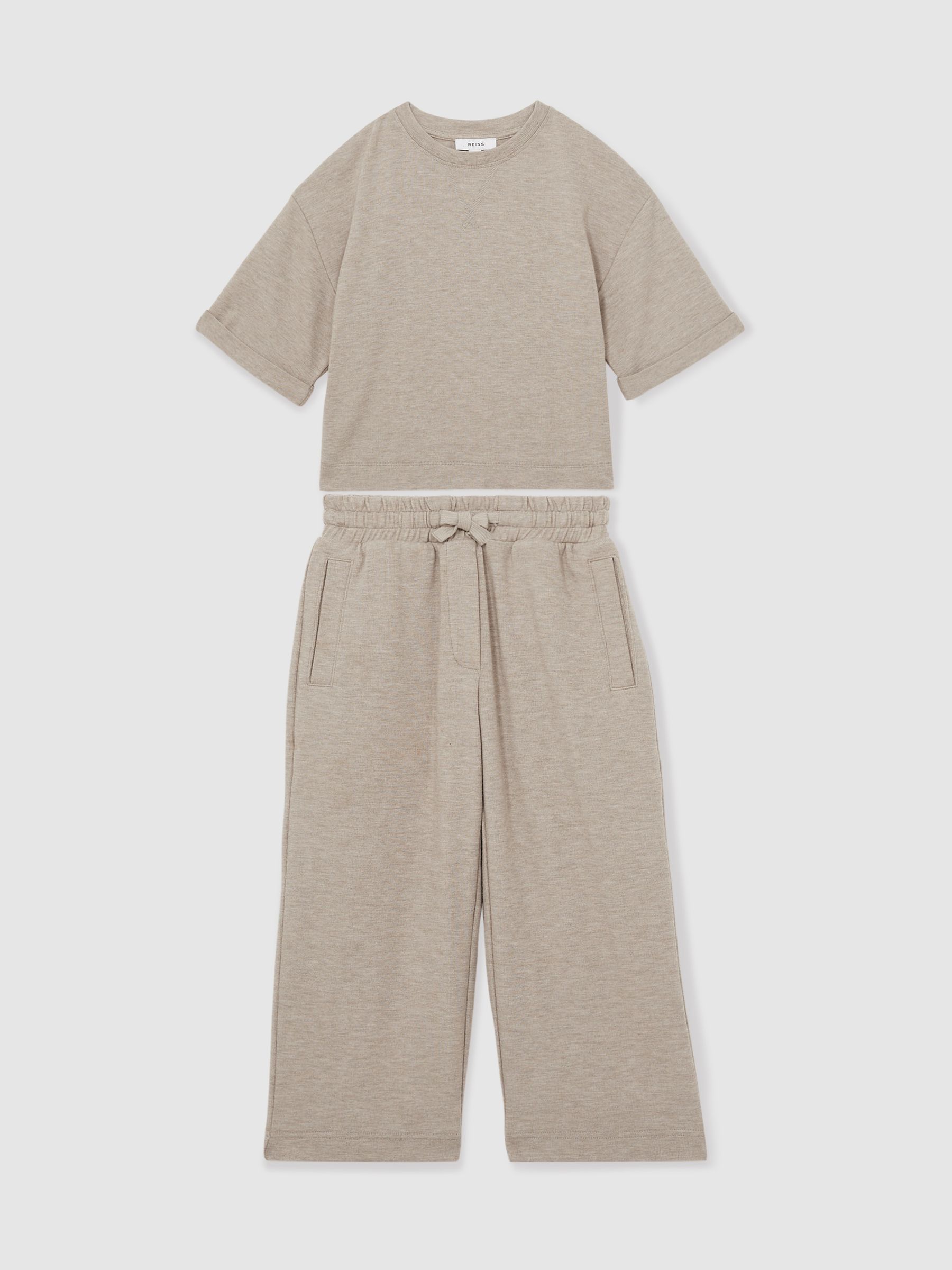 4-9 yrs Top And Trousers Lightweight Lounge Set in Oatmeal