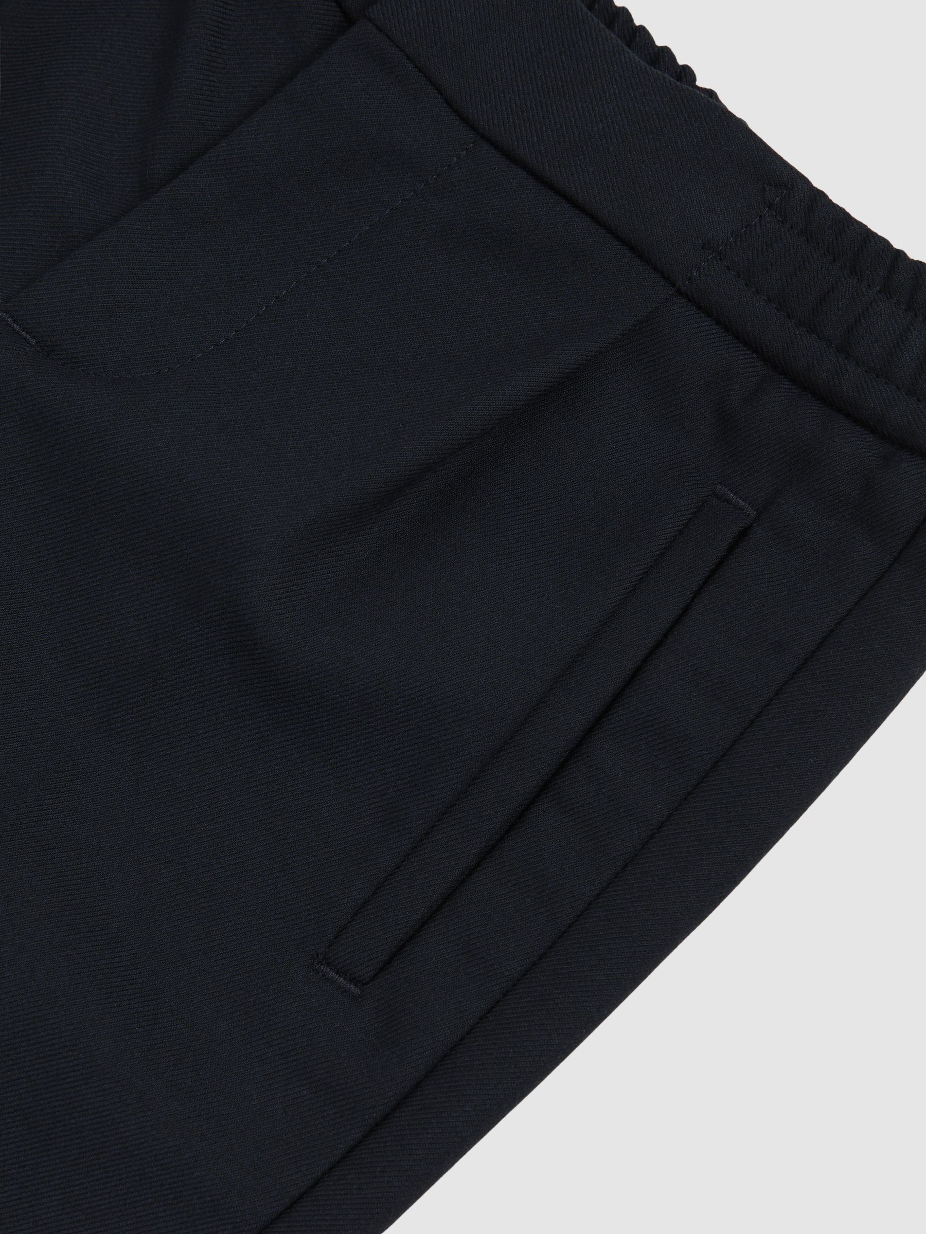 13-14 yrs Relaxed-Fit Pleated Tapered Trousers in Navy
