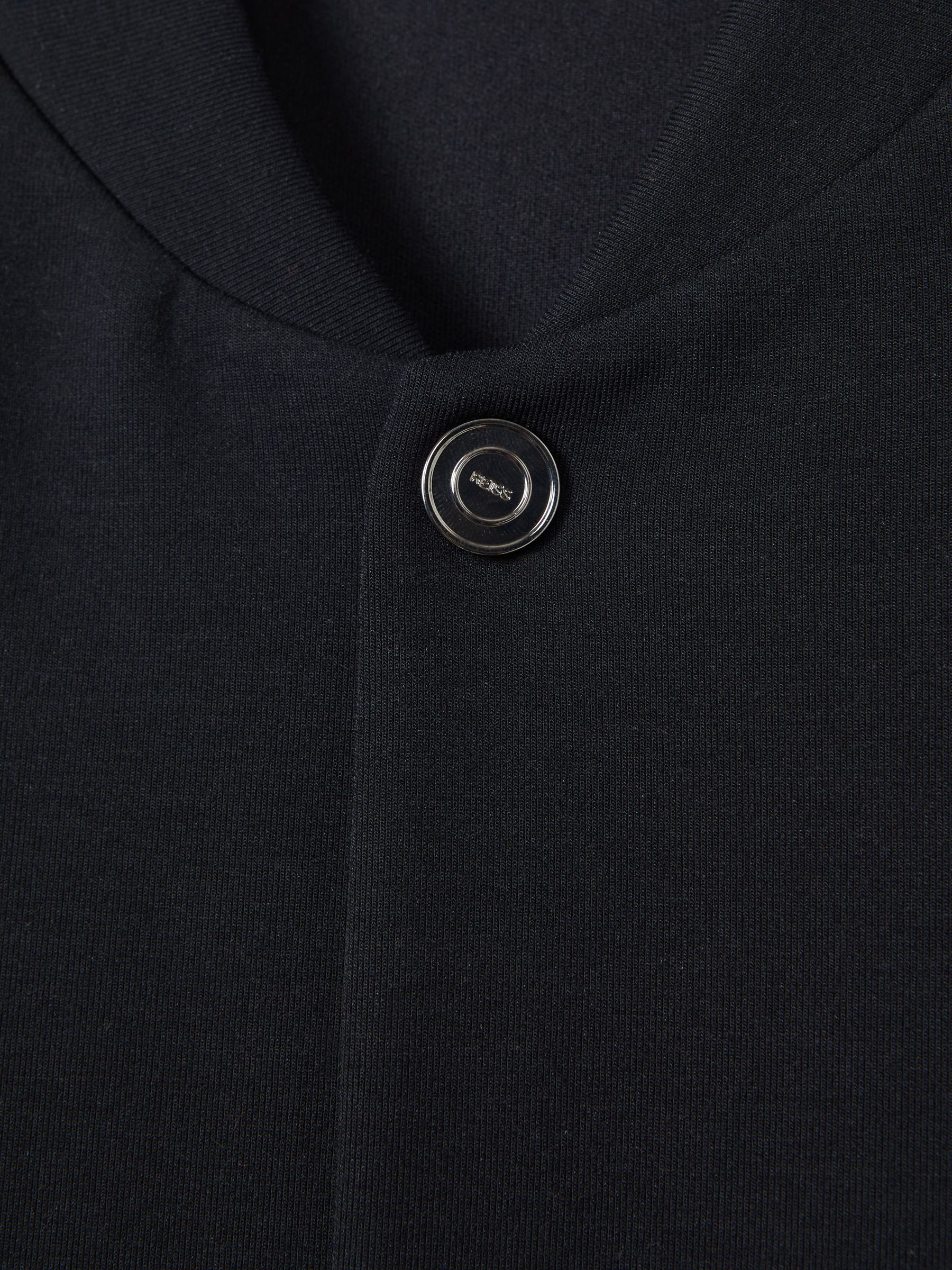 Colourblock Jersey Bomber Jacket in Navy/Grey