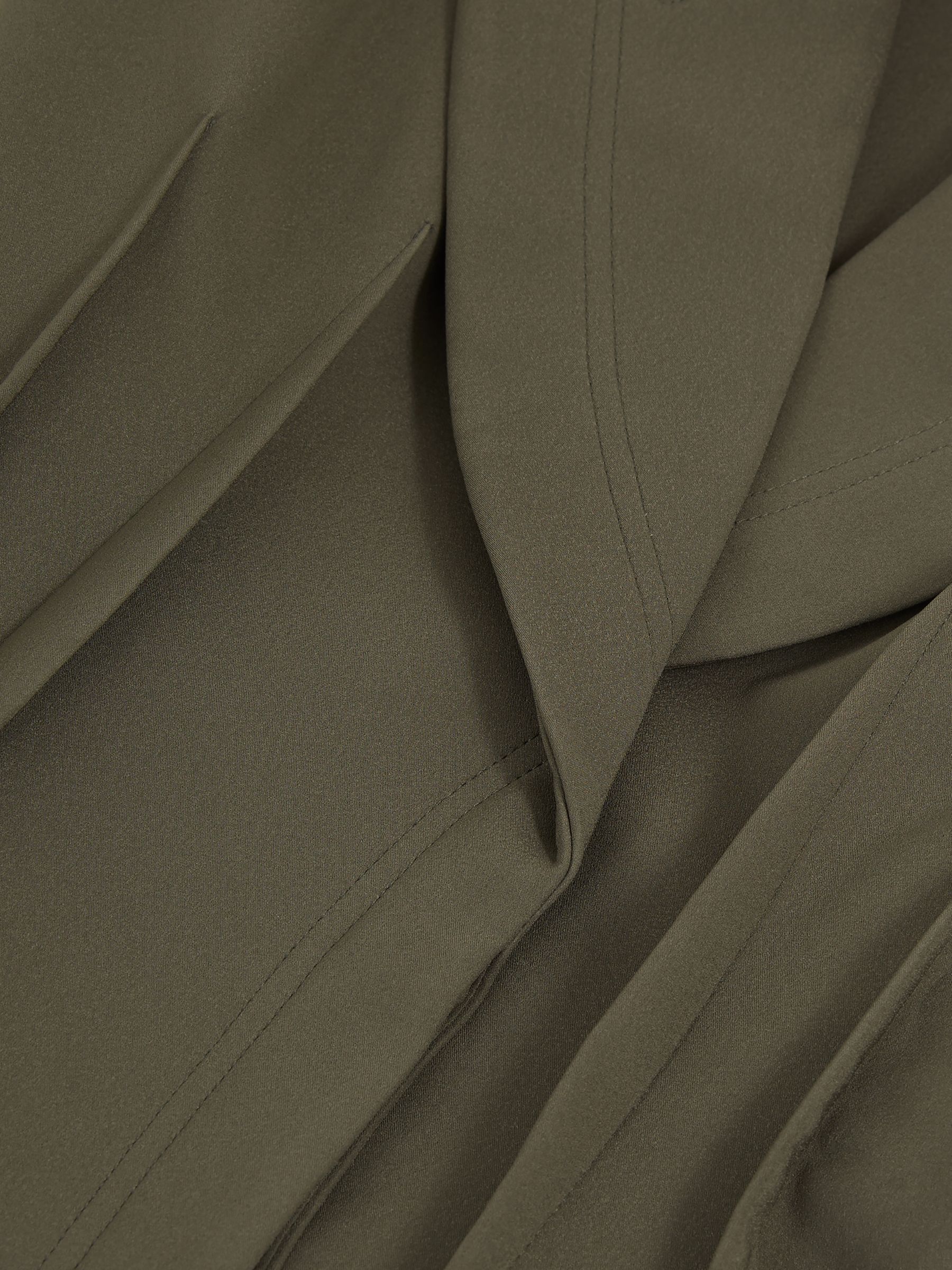 Acler Dark Olive Green Waistcoat Bodice Pleated Dress in Dark Olive Green