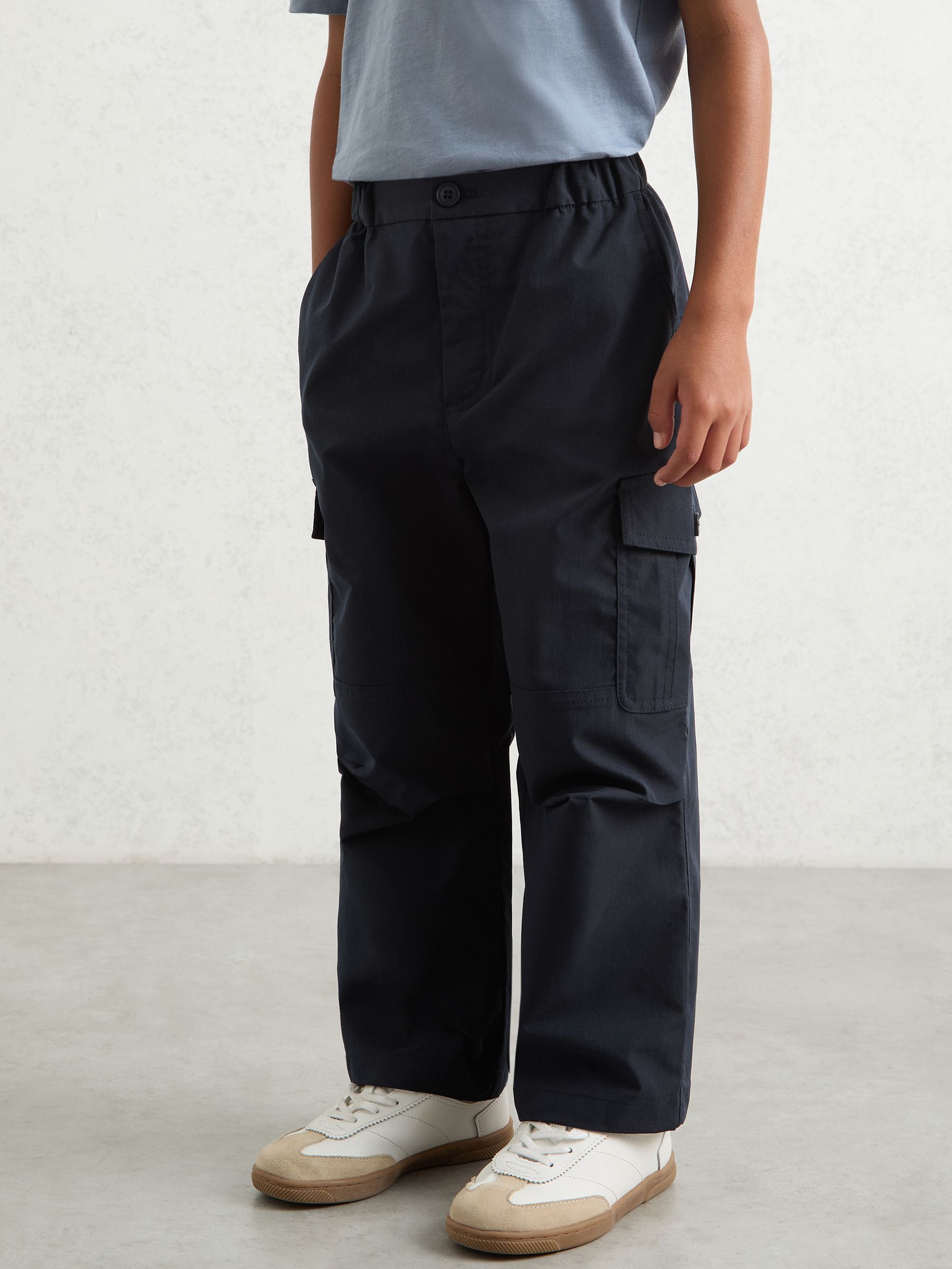3-9 yrs Technical Straight Leg Cargo Trousers in Navy