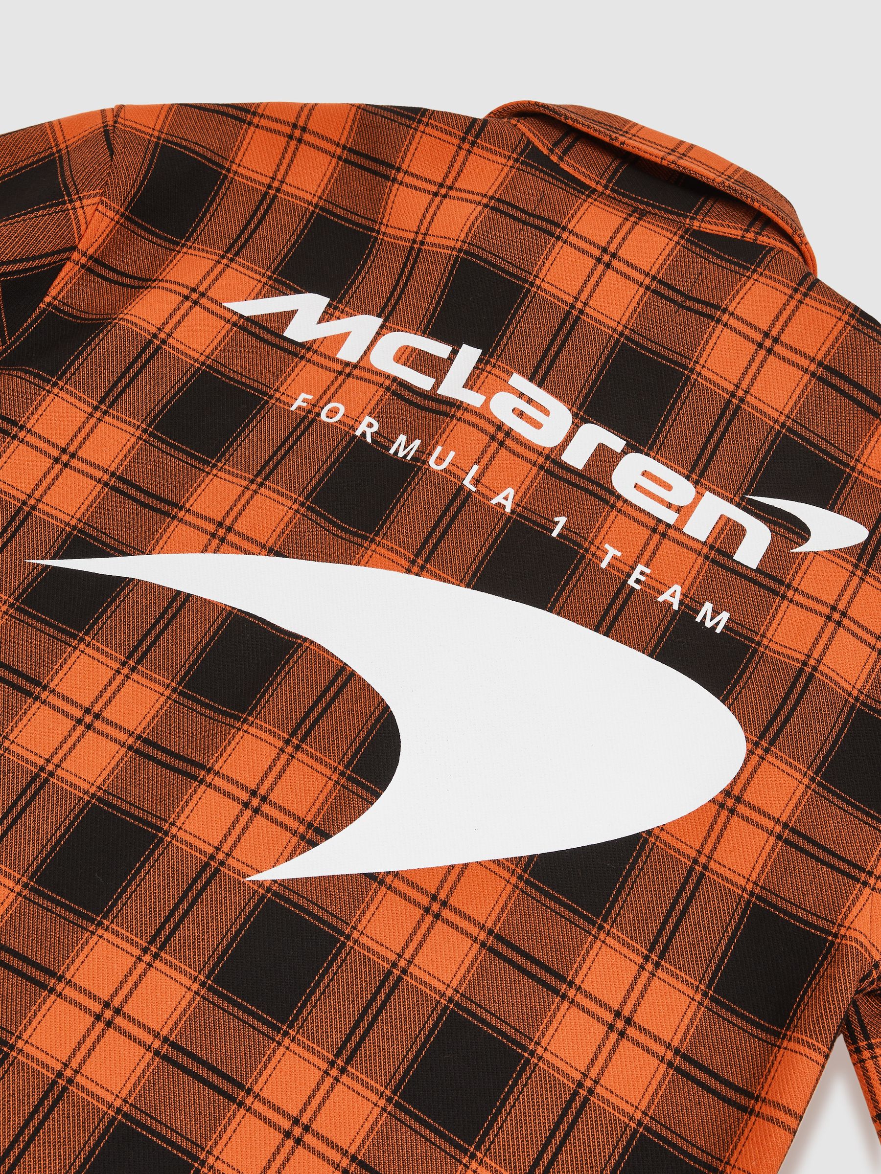 McLaren F1 Team Check Logo Overshirt in Papaya Orange/Black