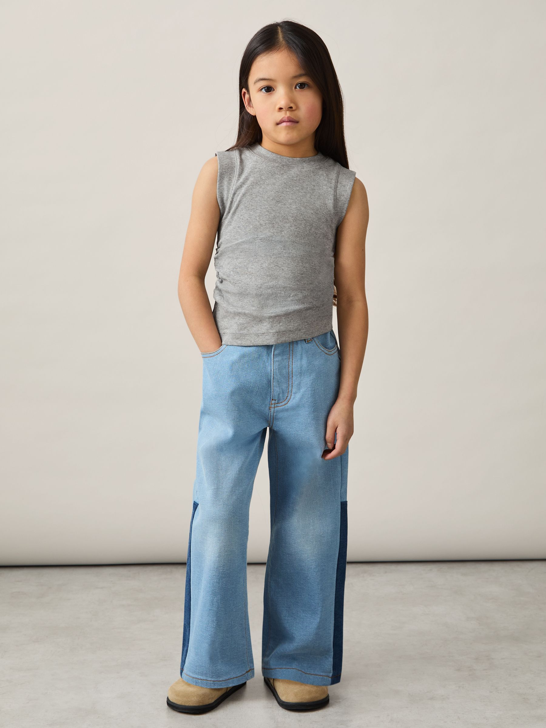 13-14 yrs Ruched Vest Top in Grey