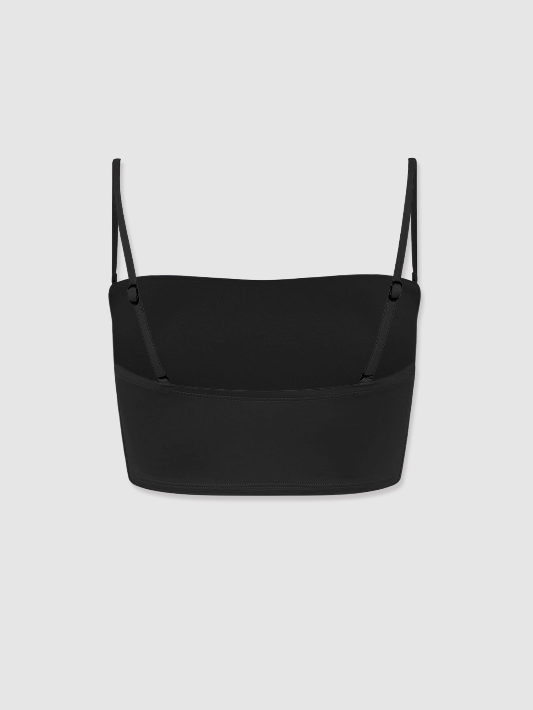 Bondi Born Removable Strap Bandeau Bikini Top in Black