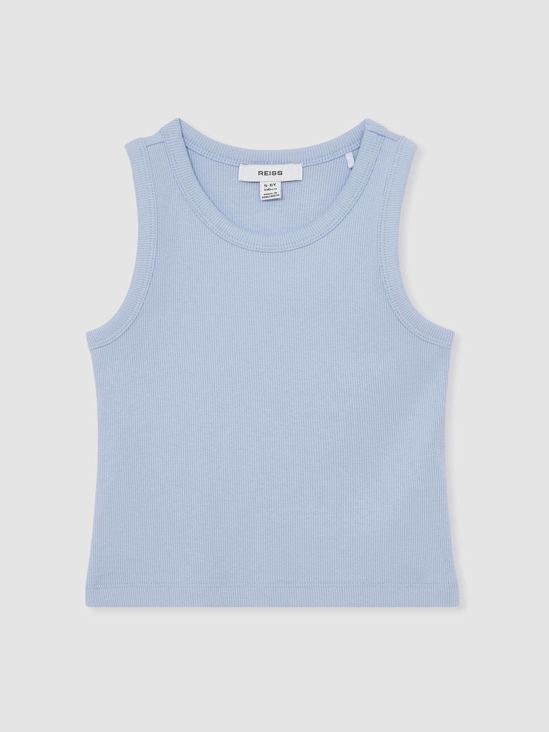 3-9 yrs Stretch-Cotton Ribbed Vest in Blue