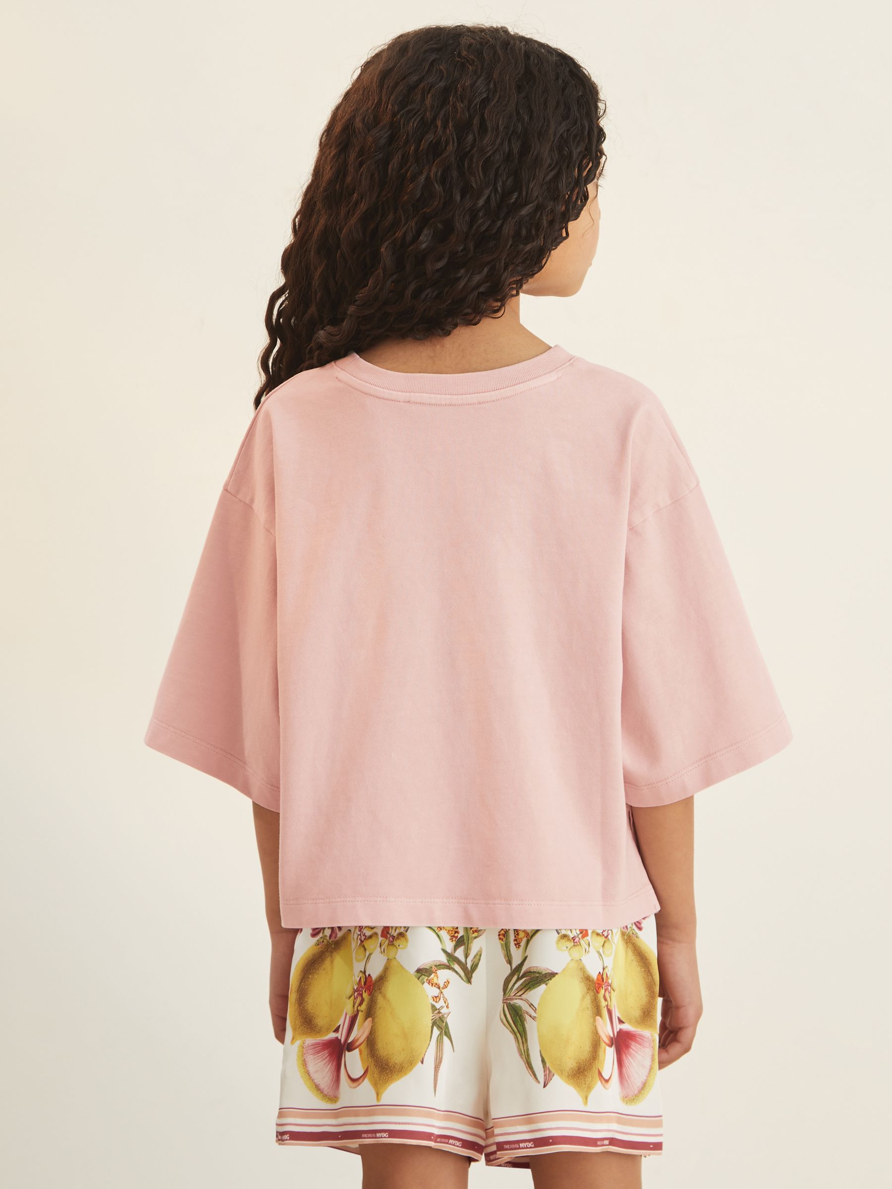 4-9 yrs Reiss | NYBG Floral Oversize T-Shirt in Pink