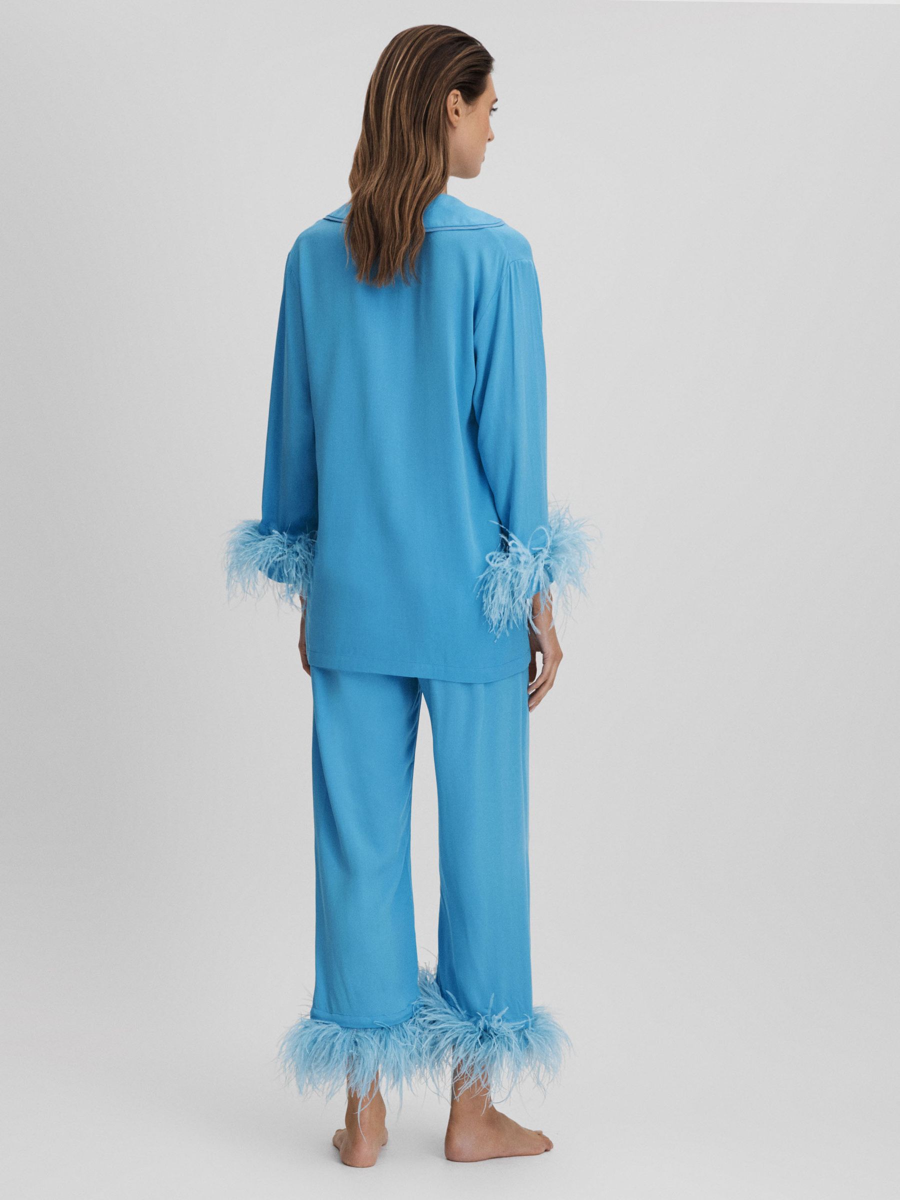 Sleeper Detachable Feather Pyjama Set in Blue
