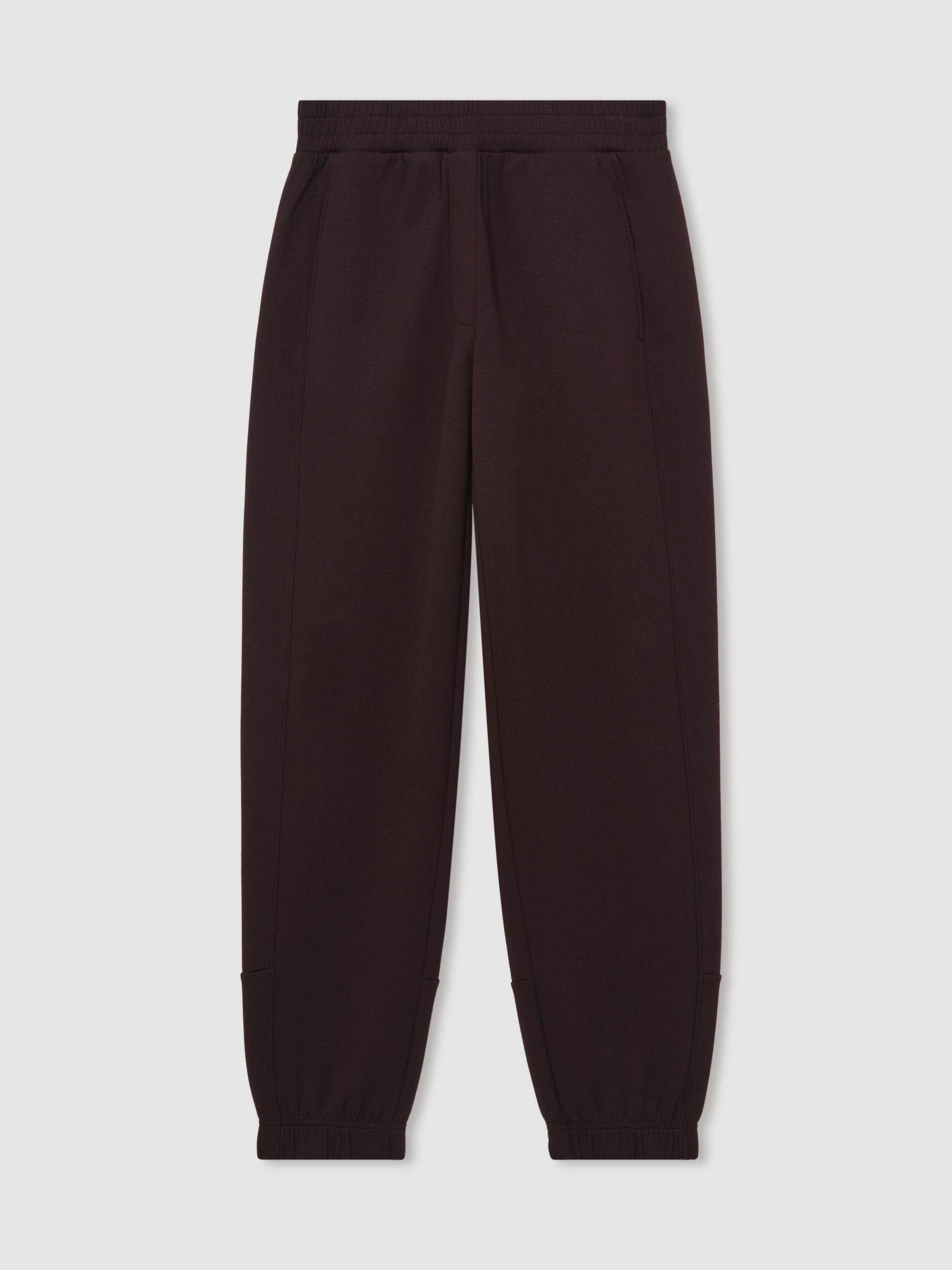 Interlock Tapered Joggers in Plum