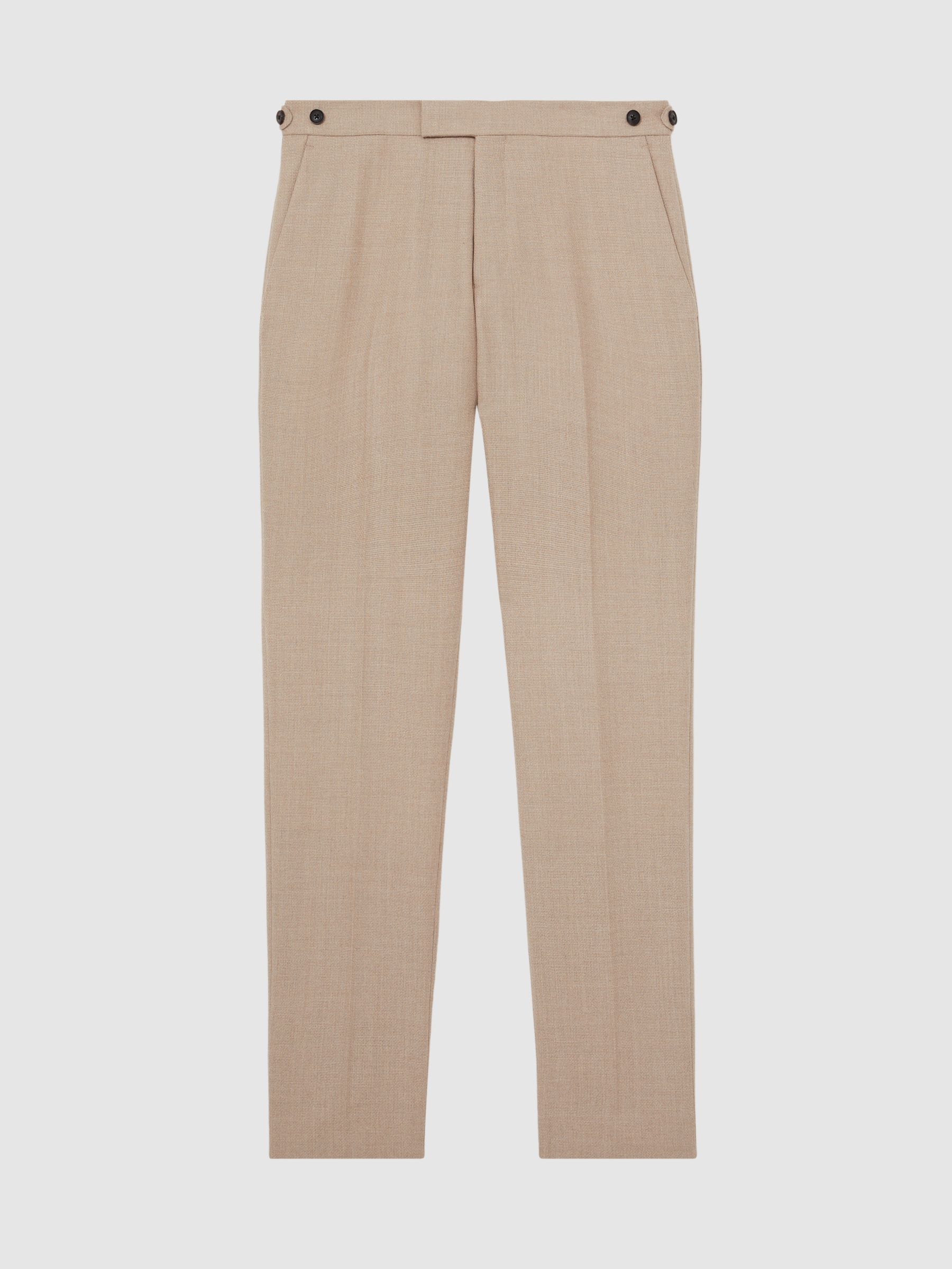 Wool-Blend Slim-Fit Suit Trousers in Oatmeal Brown