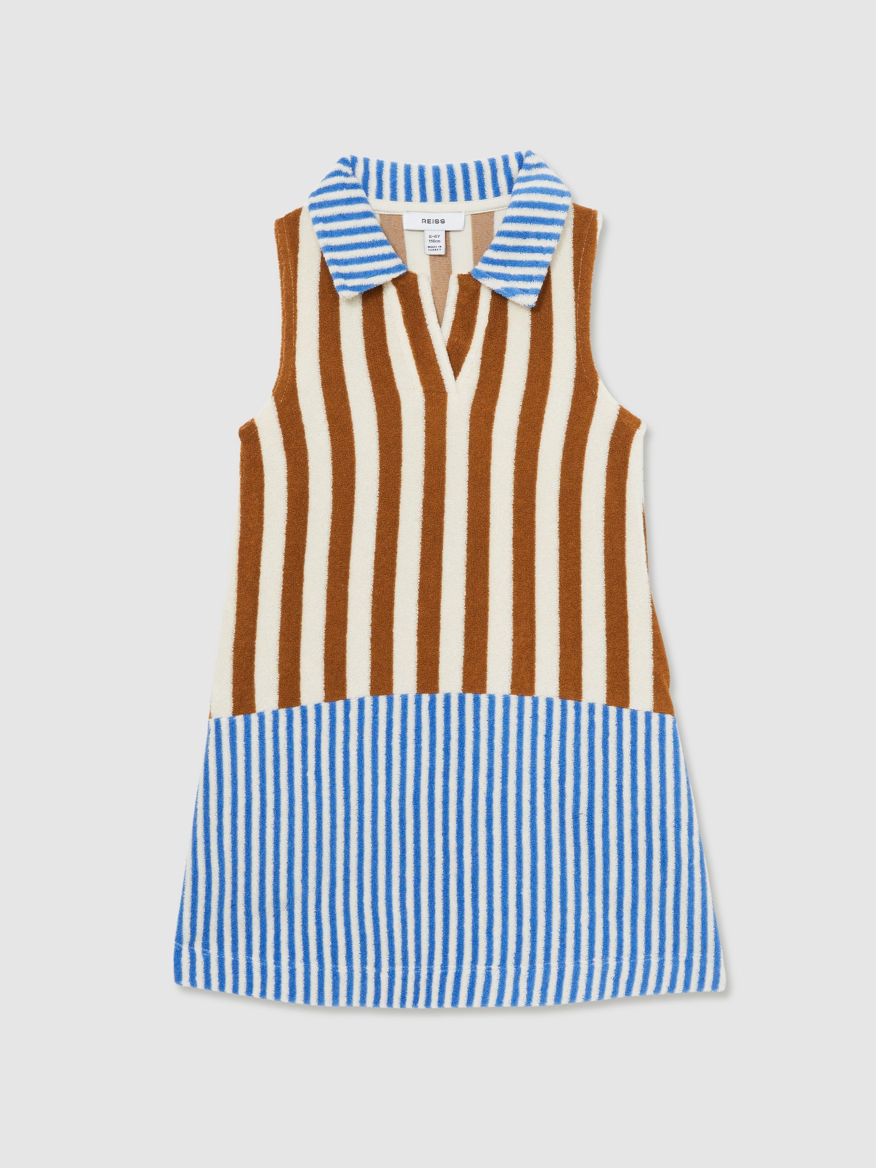 4-9 yrs Towelling Stripe Dress in Multi