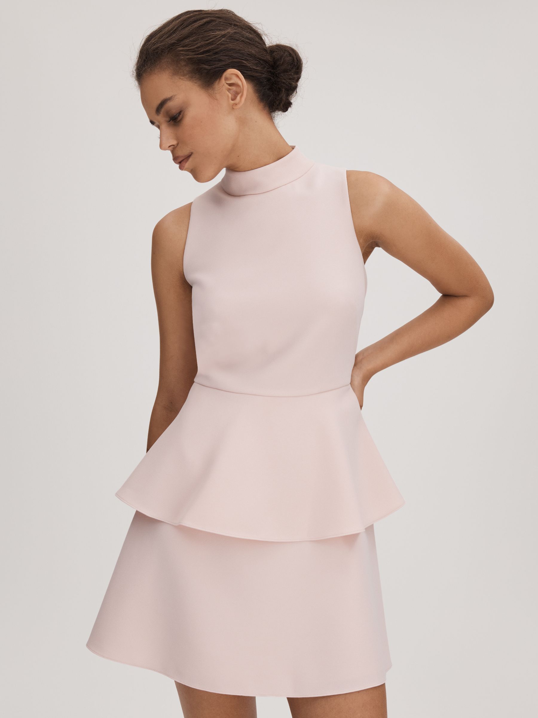 Florere Pale Pink Florere Pale Pink Tiered Mini Dress