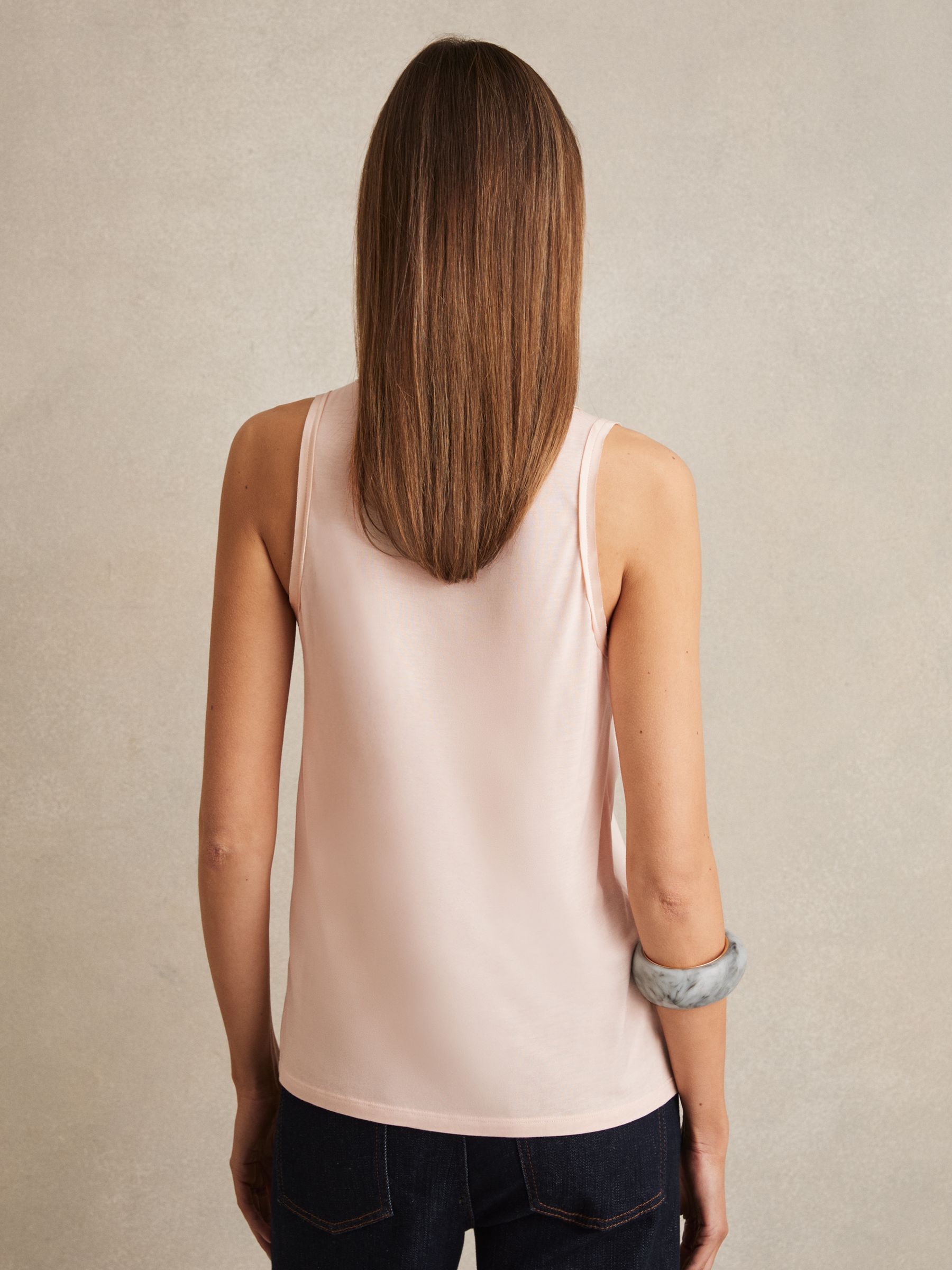 Silk Front Vest in Nude