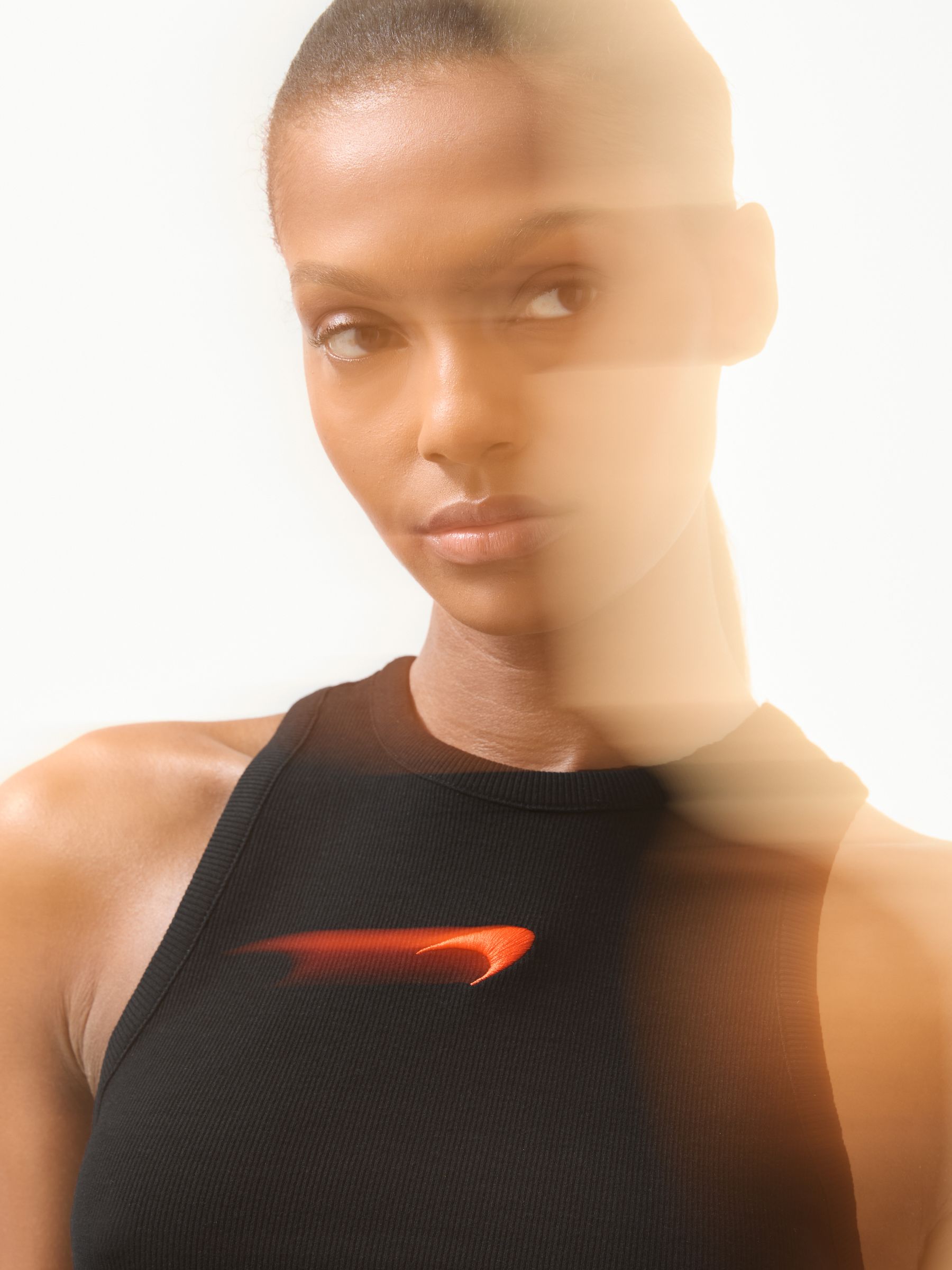 Cotton Logo Vest in Black