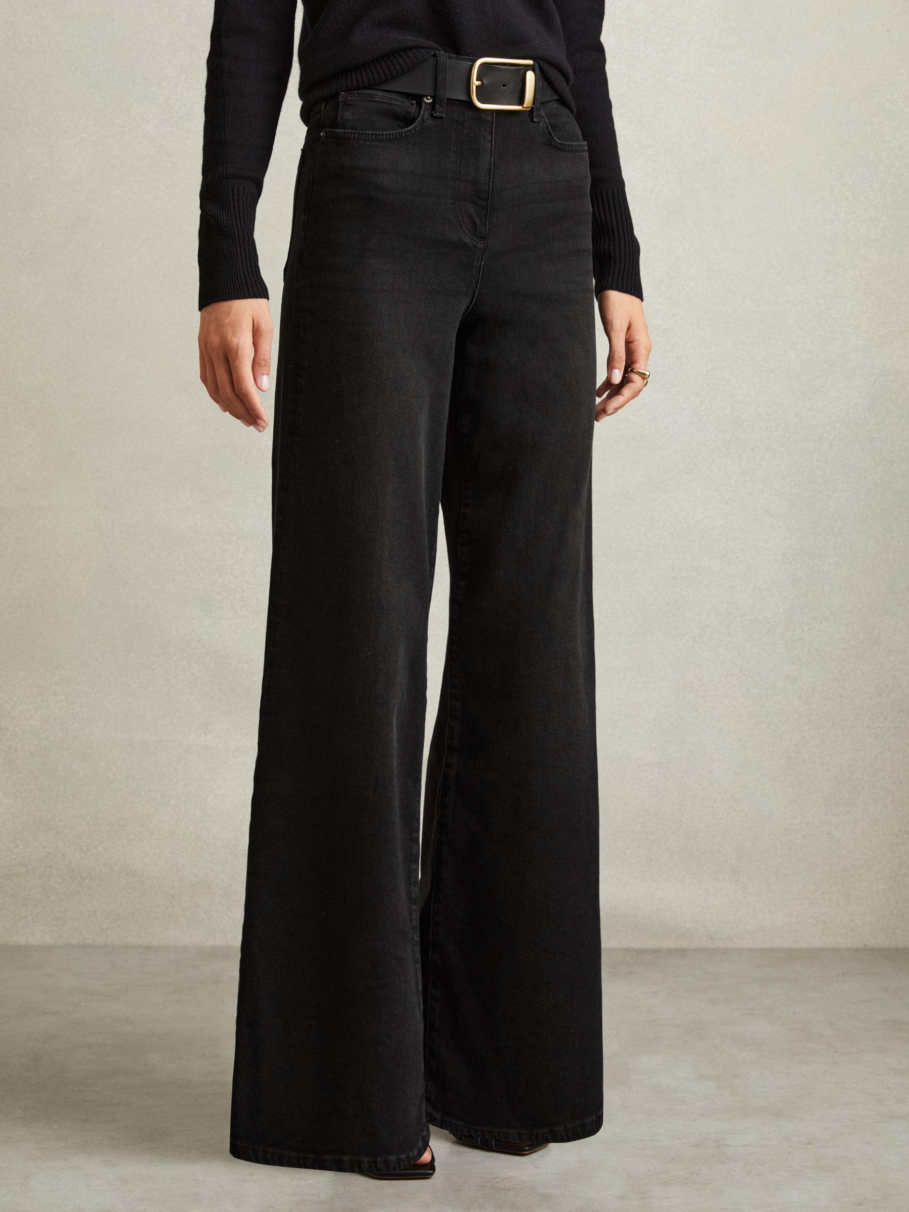 Palazzo Jeans in Black