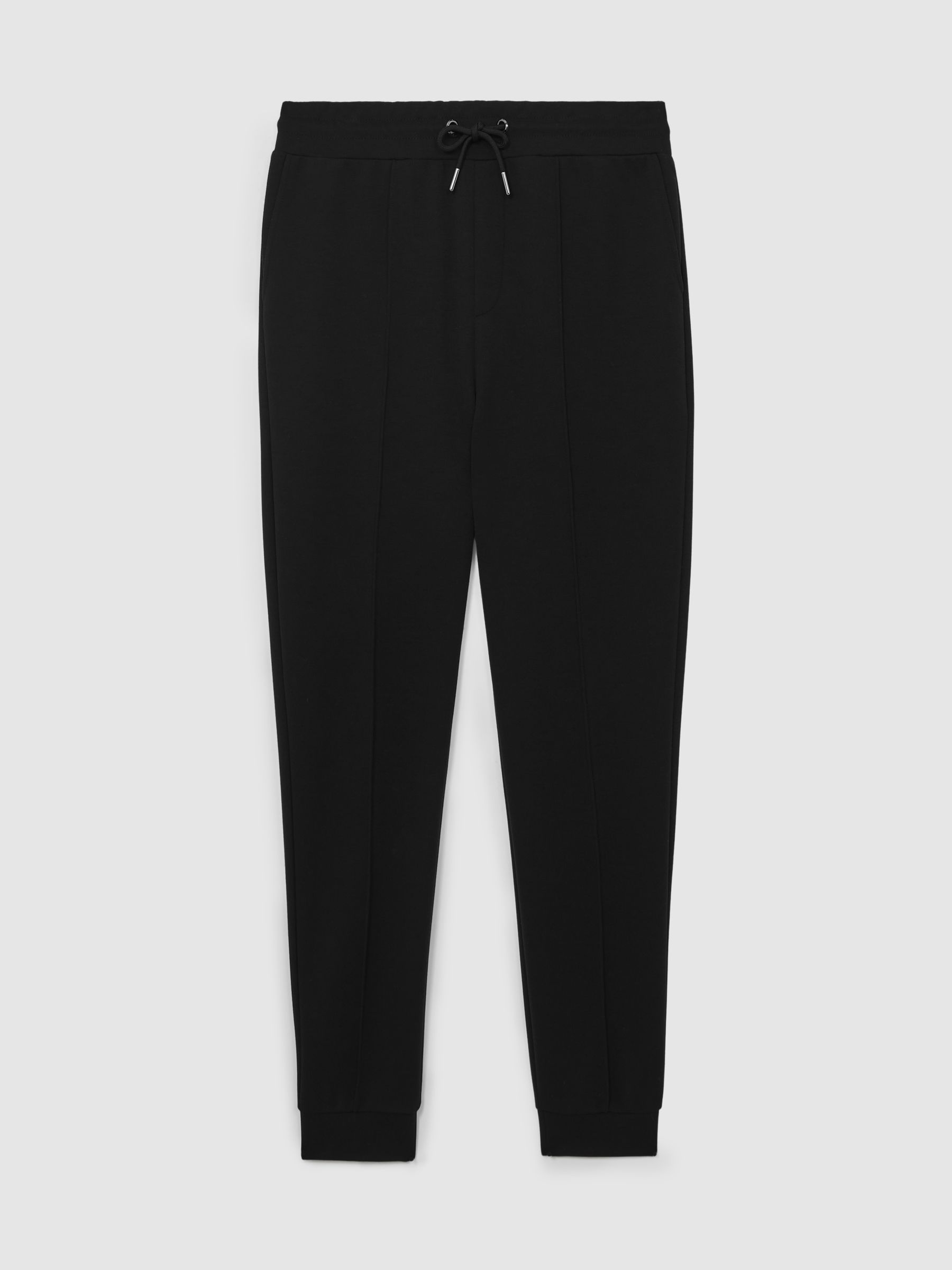 Stretch Jersey Tailored Joggers in Black