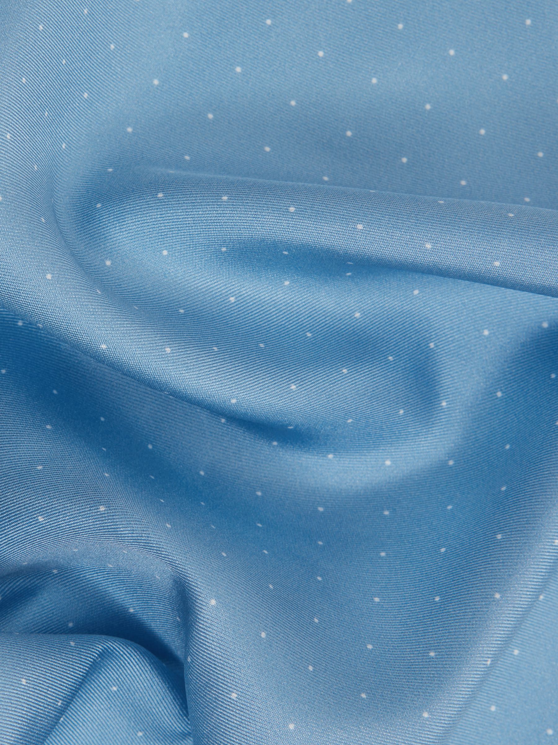 Polka Dot Silk Pocket Square in Blue