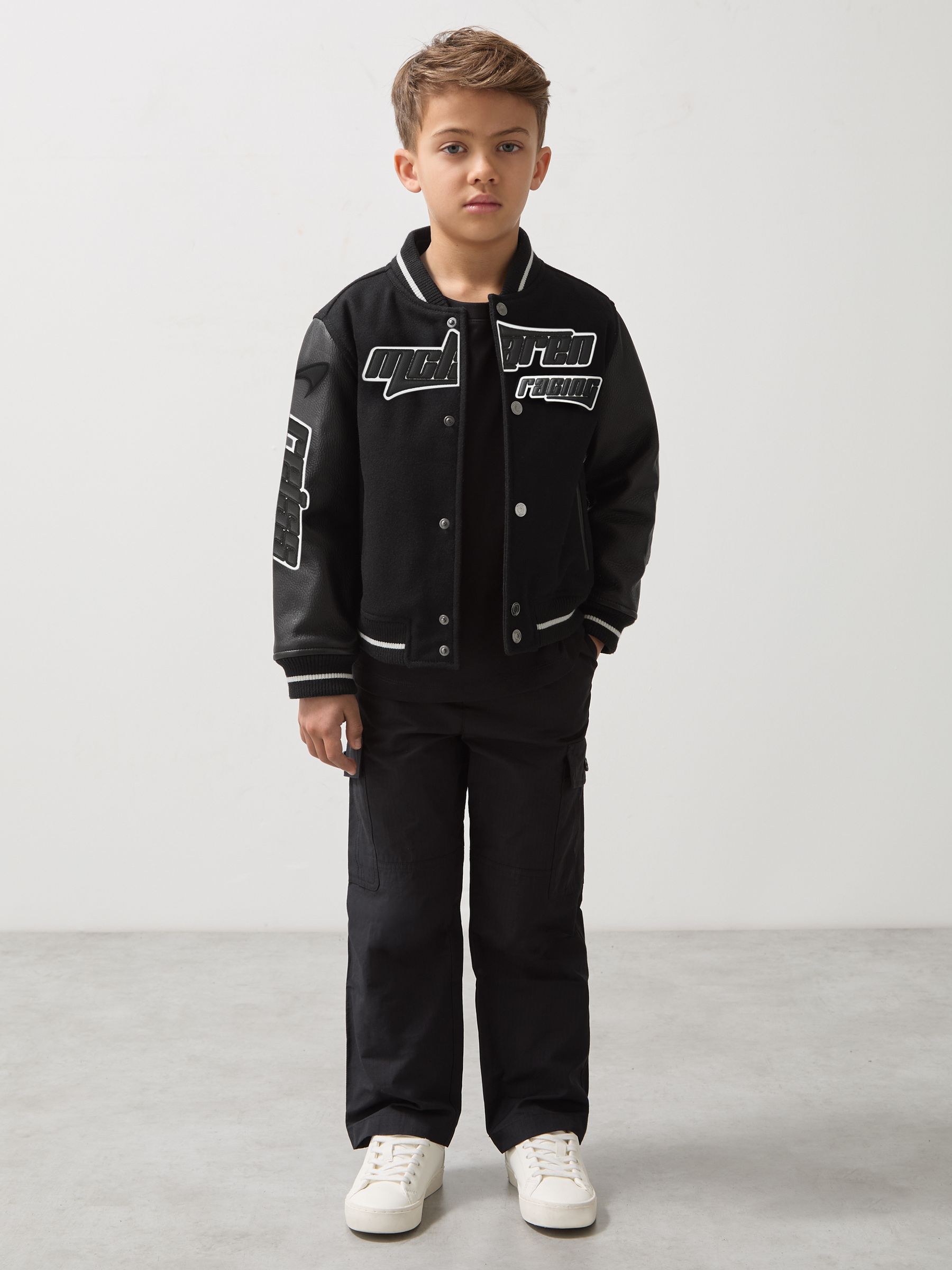 9-13 yrs Unisex Fit McLaren F1 Team Bomber Jacket in Black