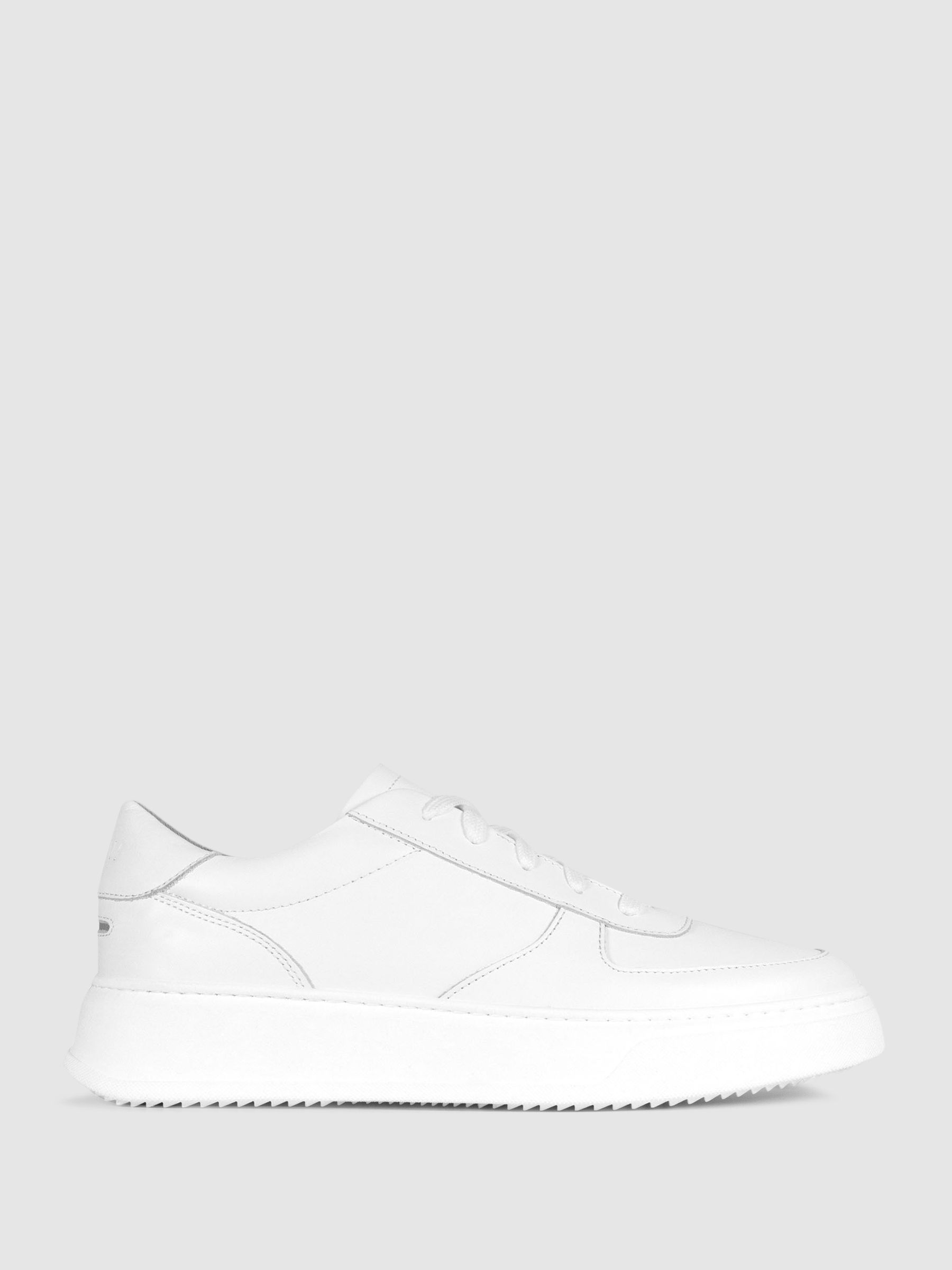 Unseen Footwear Leather Marais Trainers in White